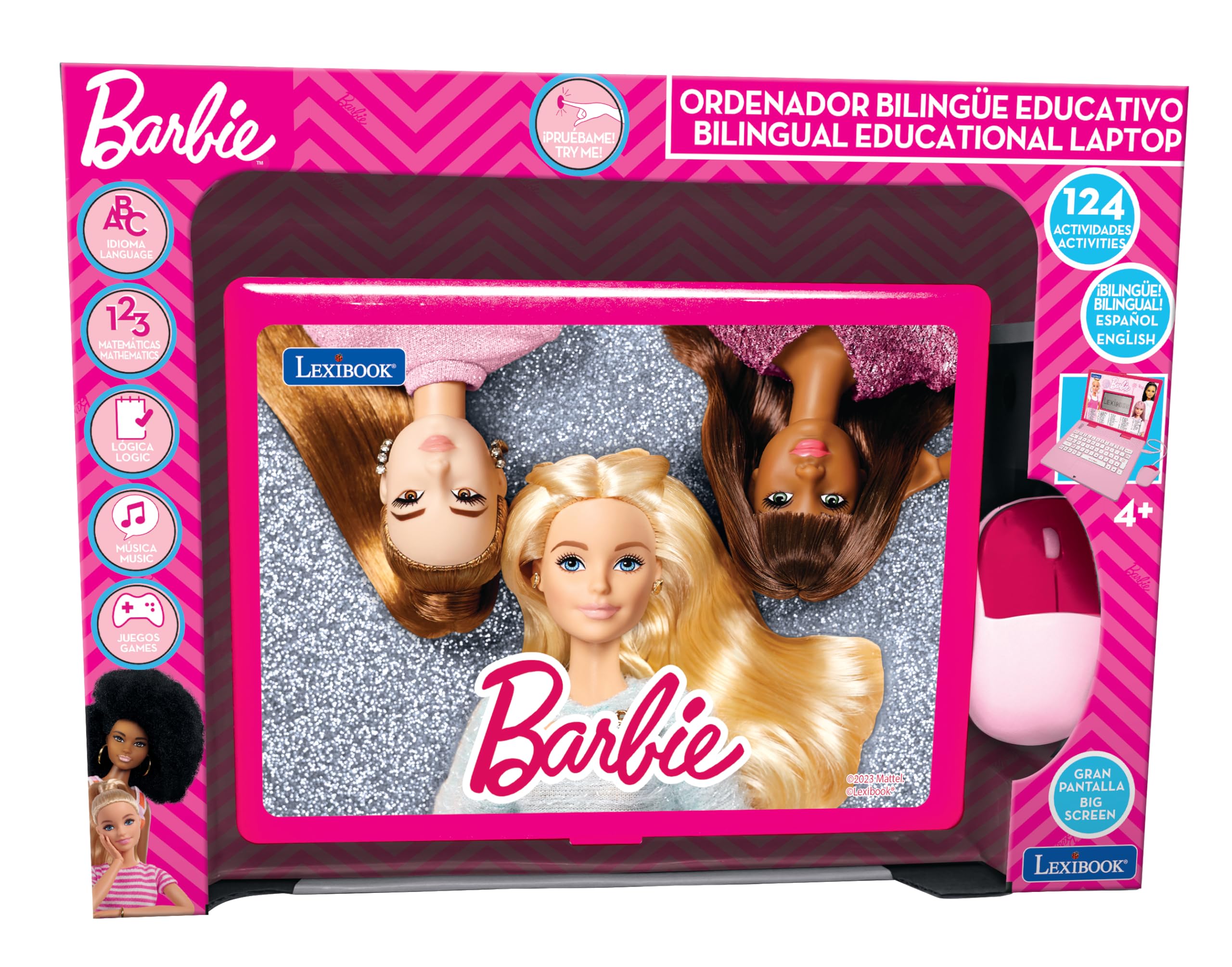 Lexibook Barbie JC598BBi2 computer bambini bilingue 124 attività