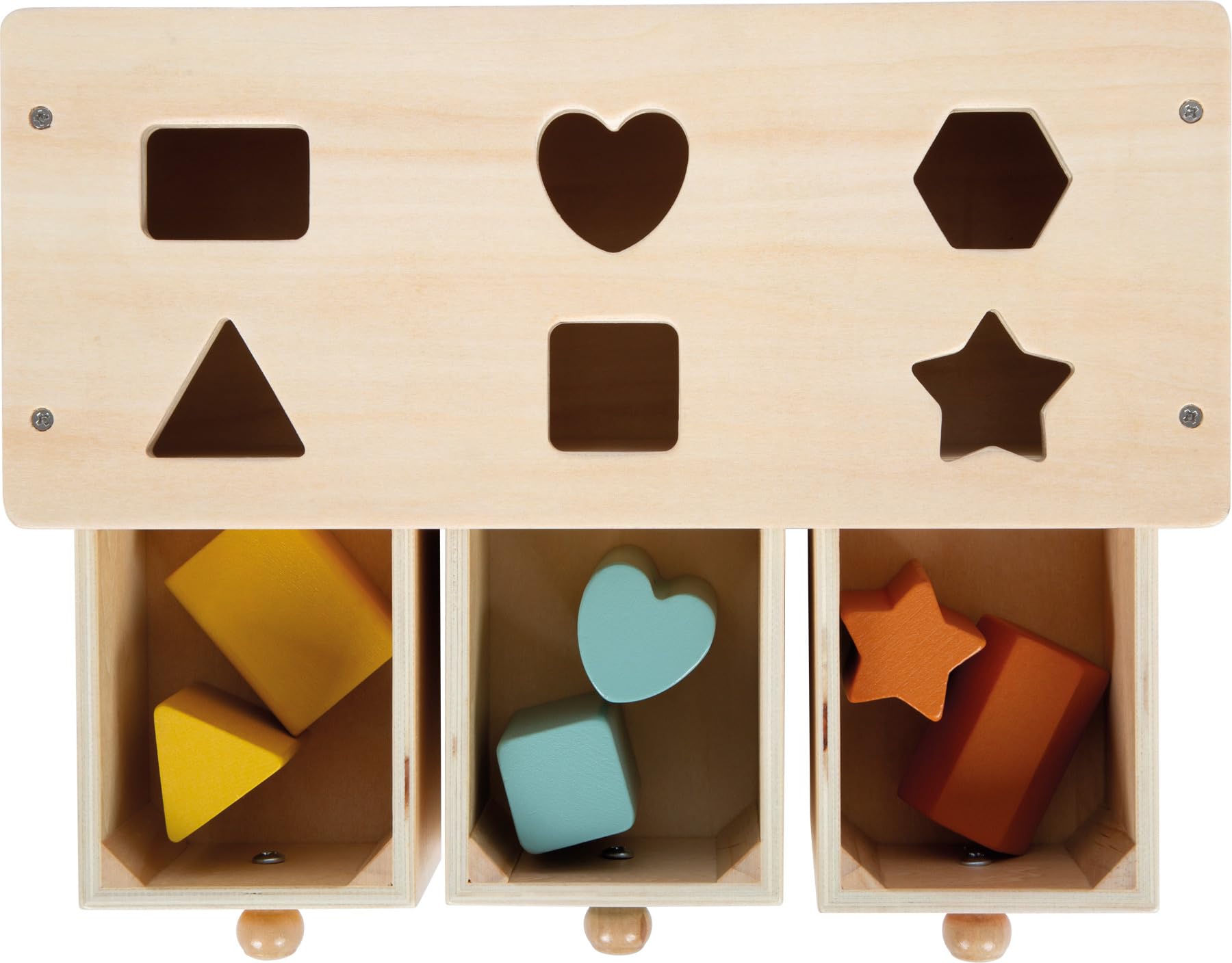 smallfoot Montessori 12746 scatola incastri legno 3 cassetti