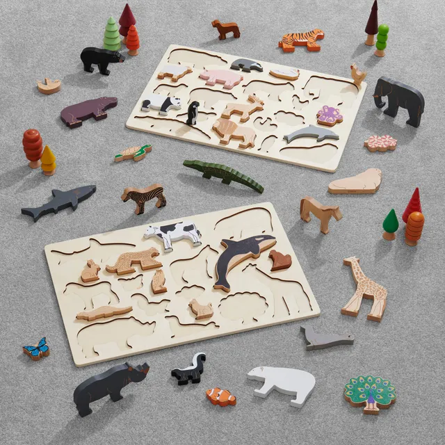 Tickit Animal Kingdom Puzzle puzzle legno 40 animali