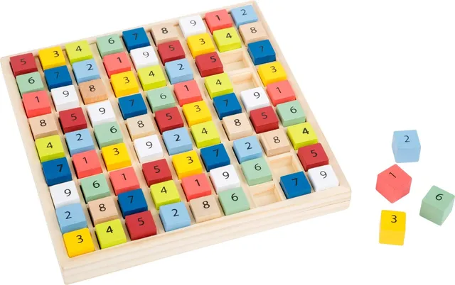 smallfoot Educare 11164 sudoku legno colorato 81 cubi