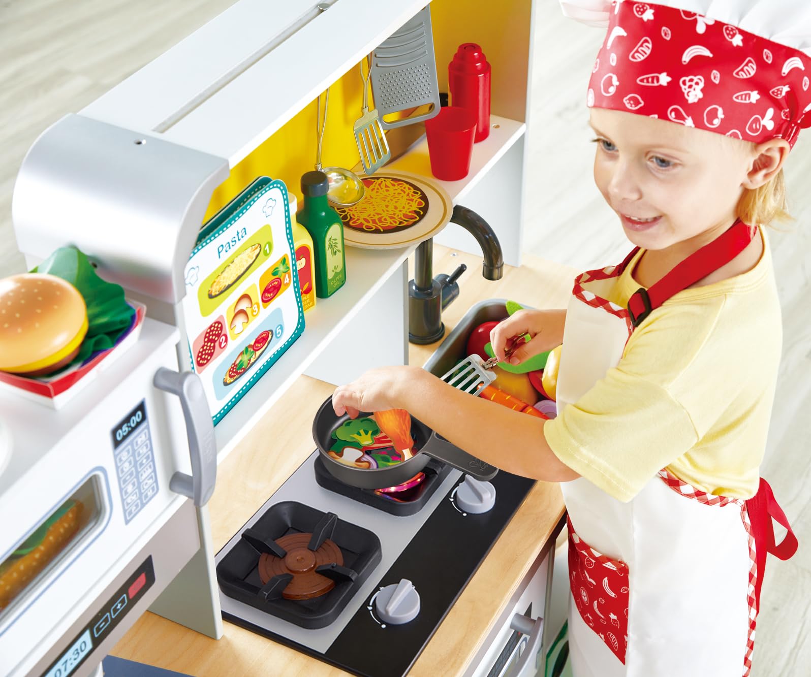 Hape Deluxe E3177 cucina gioco legno microonde