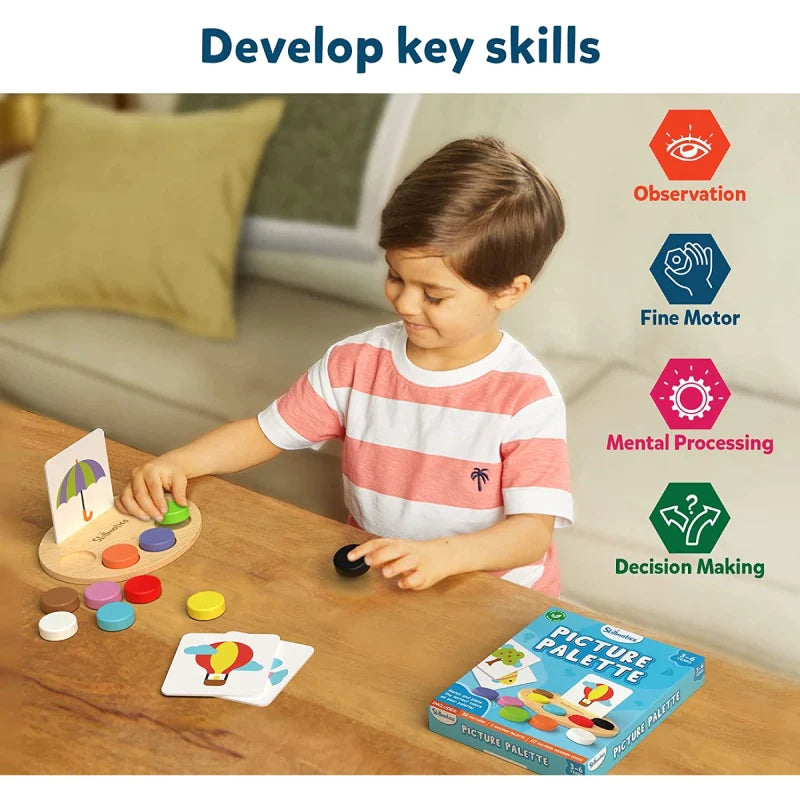 Skillmatics Picture Palette gioco in legno colori 3-6 anni