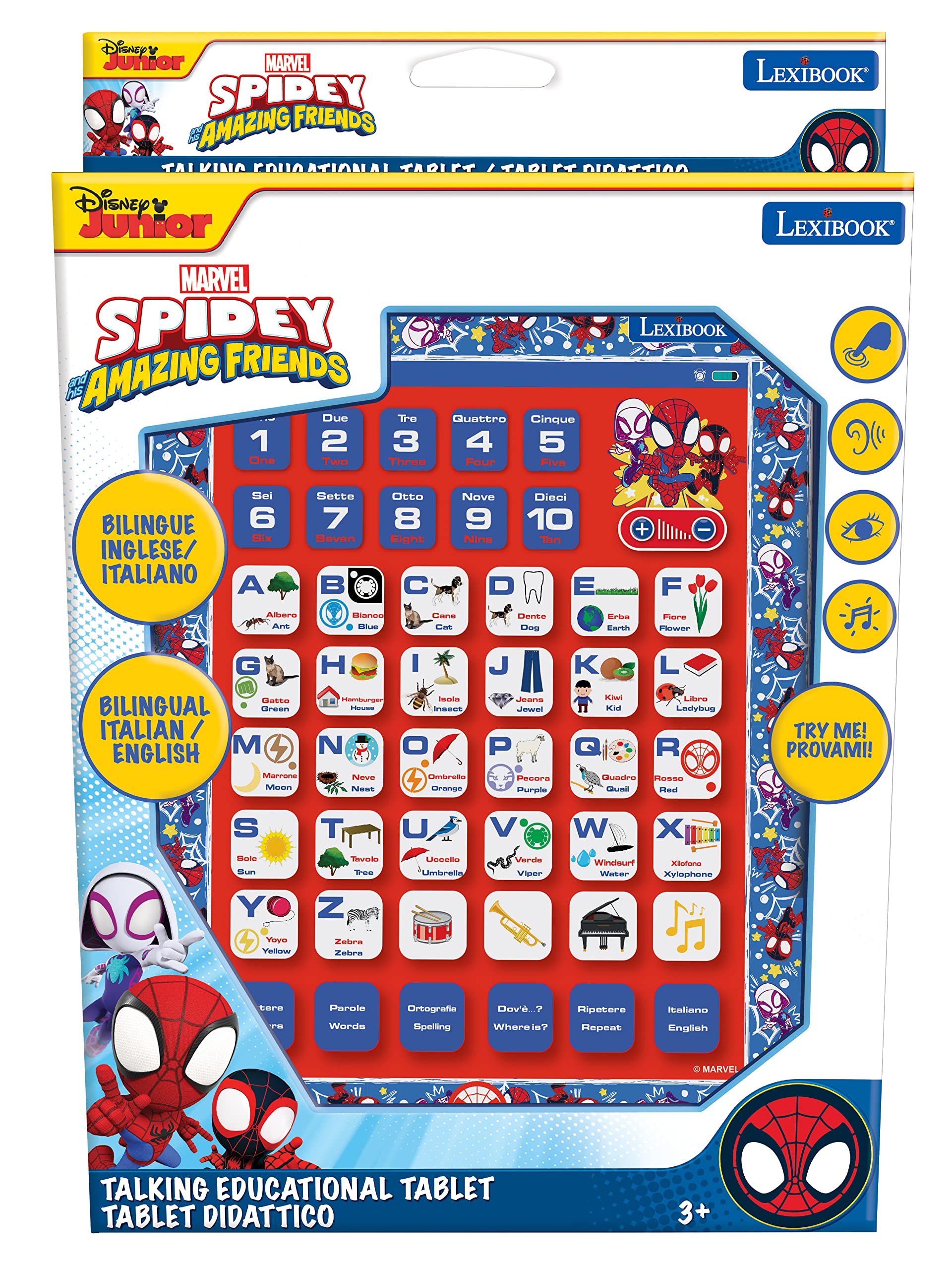 Lexibook Spidey JCPAD002SPi5 tavoletta didattica bilingue