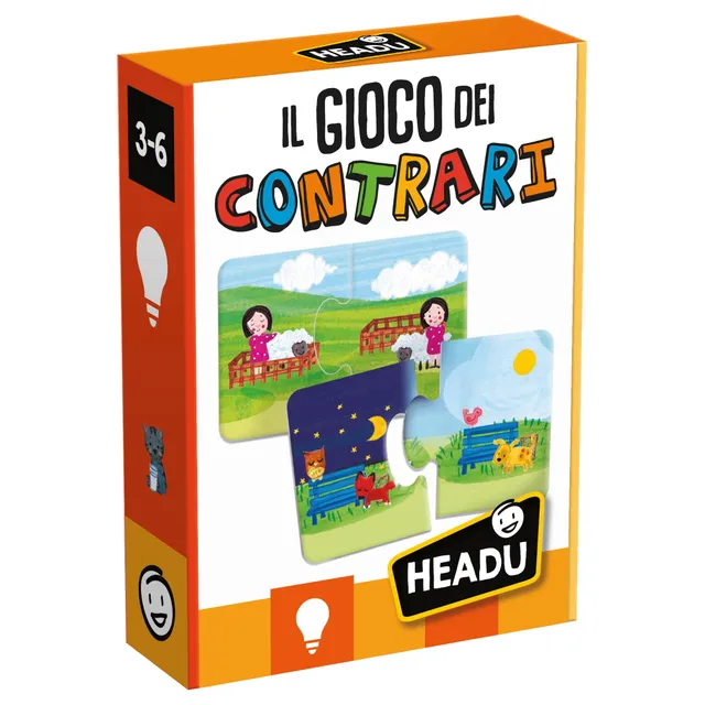 Headu Gioco dei Contrari IT20591 flashcards 28 tessere