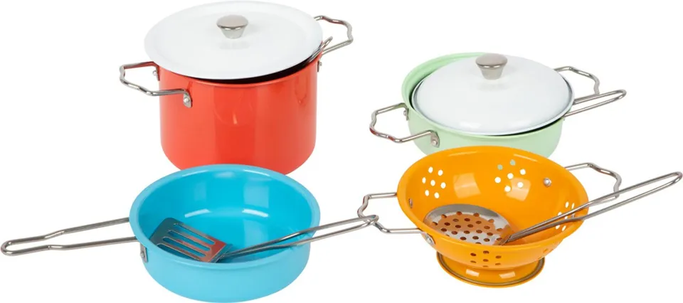 smallfoot set pentole acciaio cucina da gioco