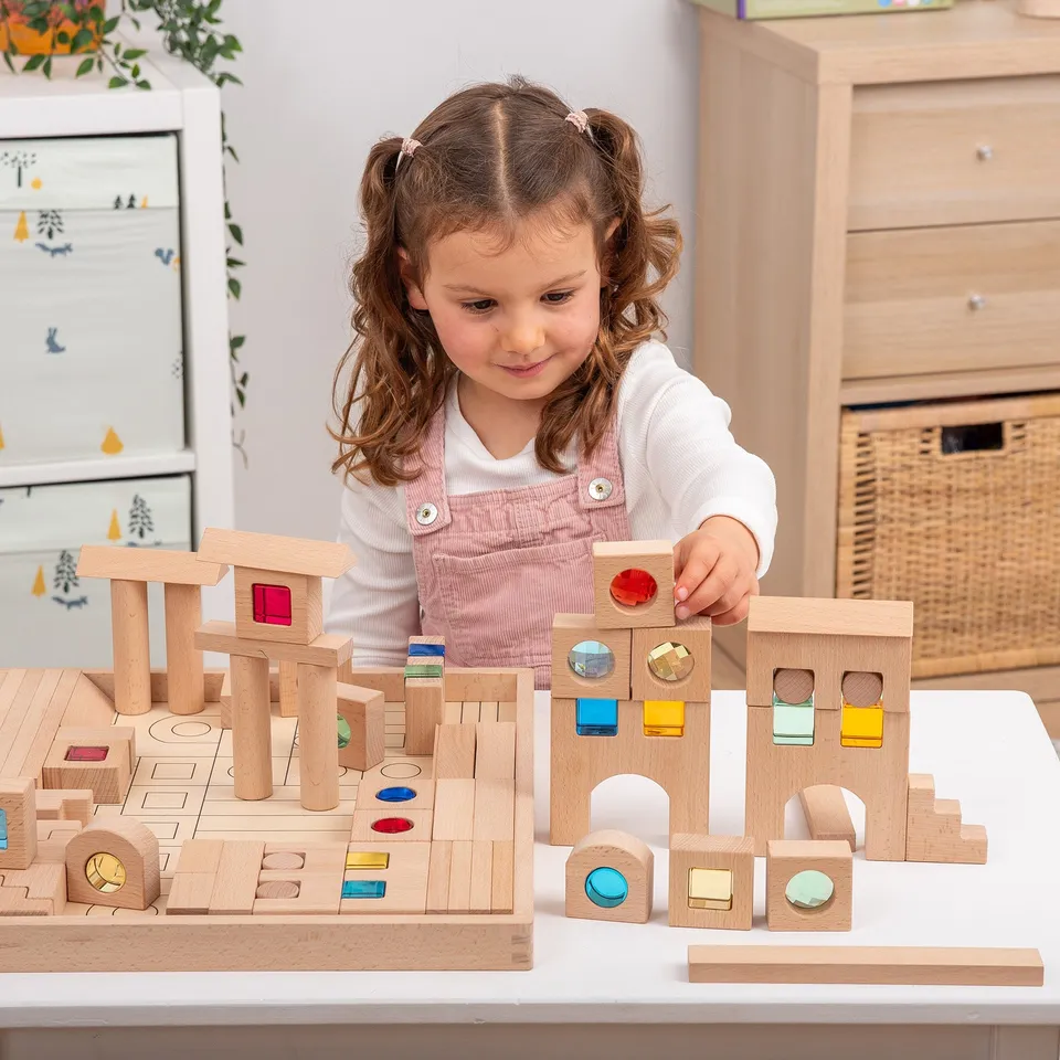 Tickit Wooden Building Gem Blocks Super Set costruzioni