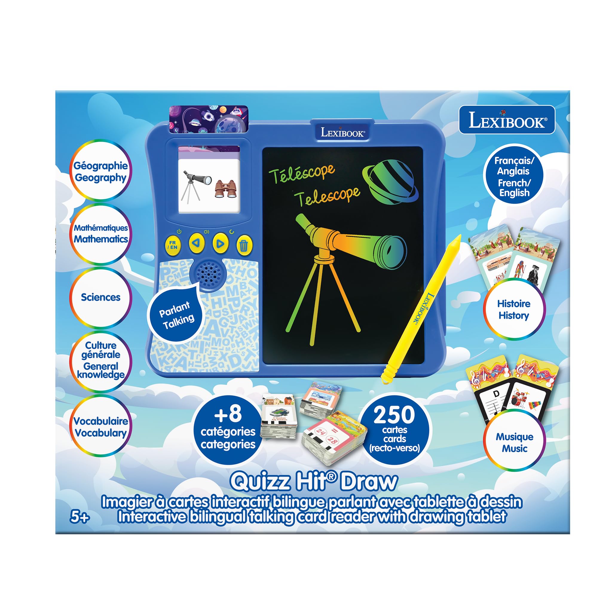 Lexibook Powerman Imagier Gioco Educativo 200 Carte Bilingue
