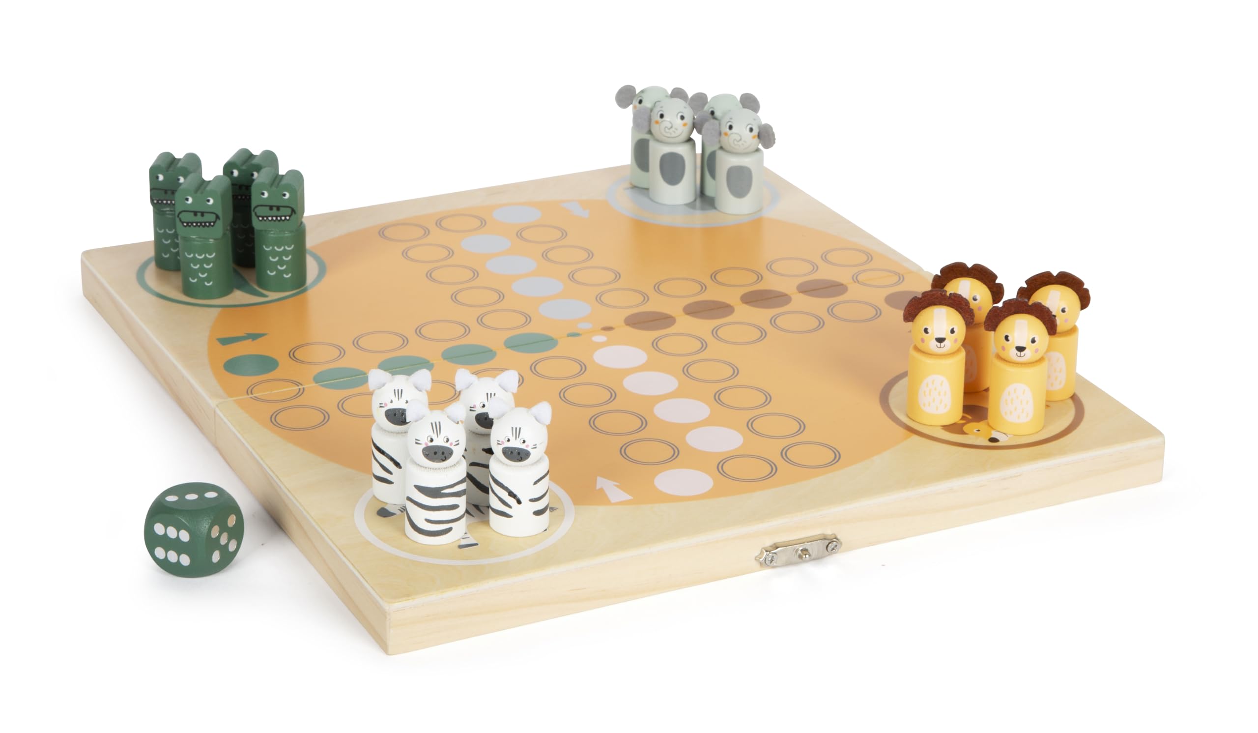 smallfoot Safari Ludo gioco legno 4 giocatori richiudibile