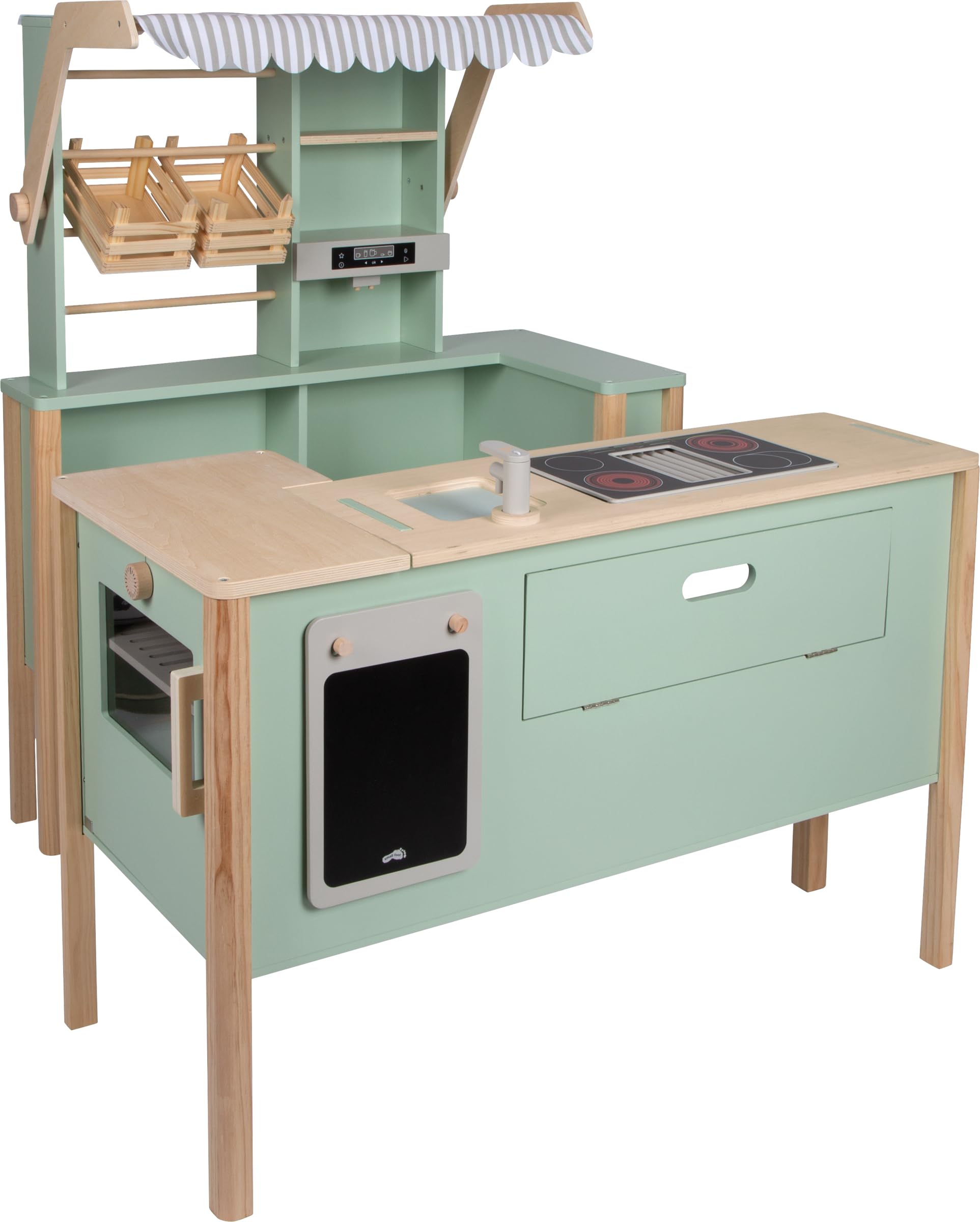 smallfoot 12688 cucina gioco negozio verde fresh con accessori