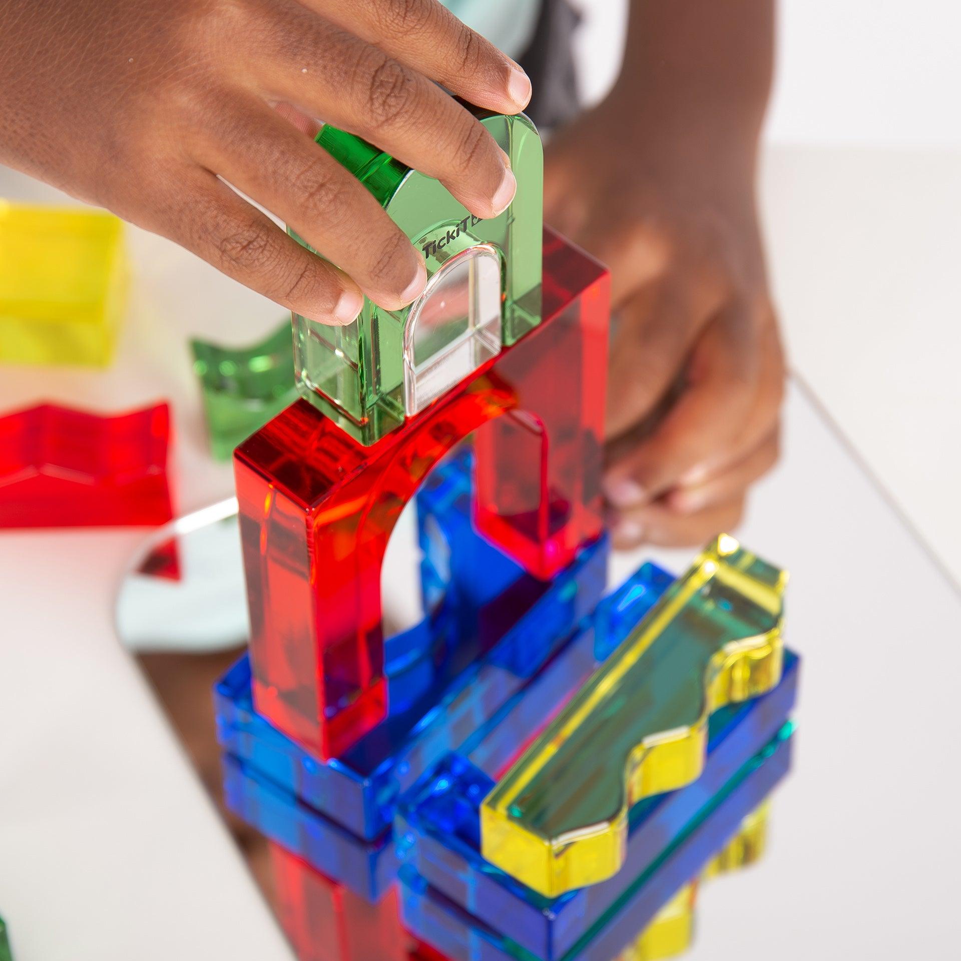 Tickit Colour Crystal Block Set costruzioni 25 pezzi traslucidi