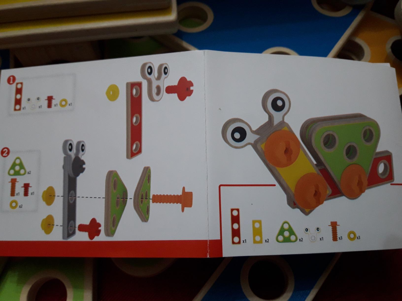 Hape E3081 set costruzioni legno avanzato 62 pezzi