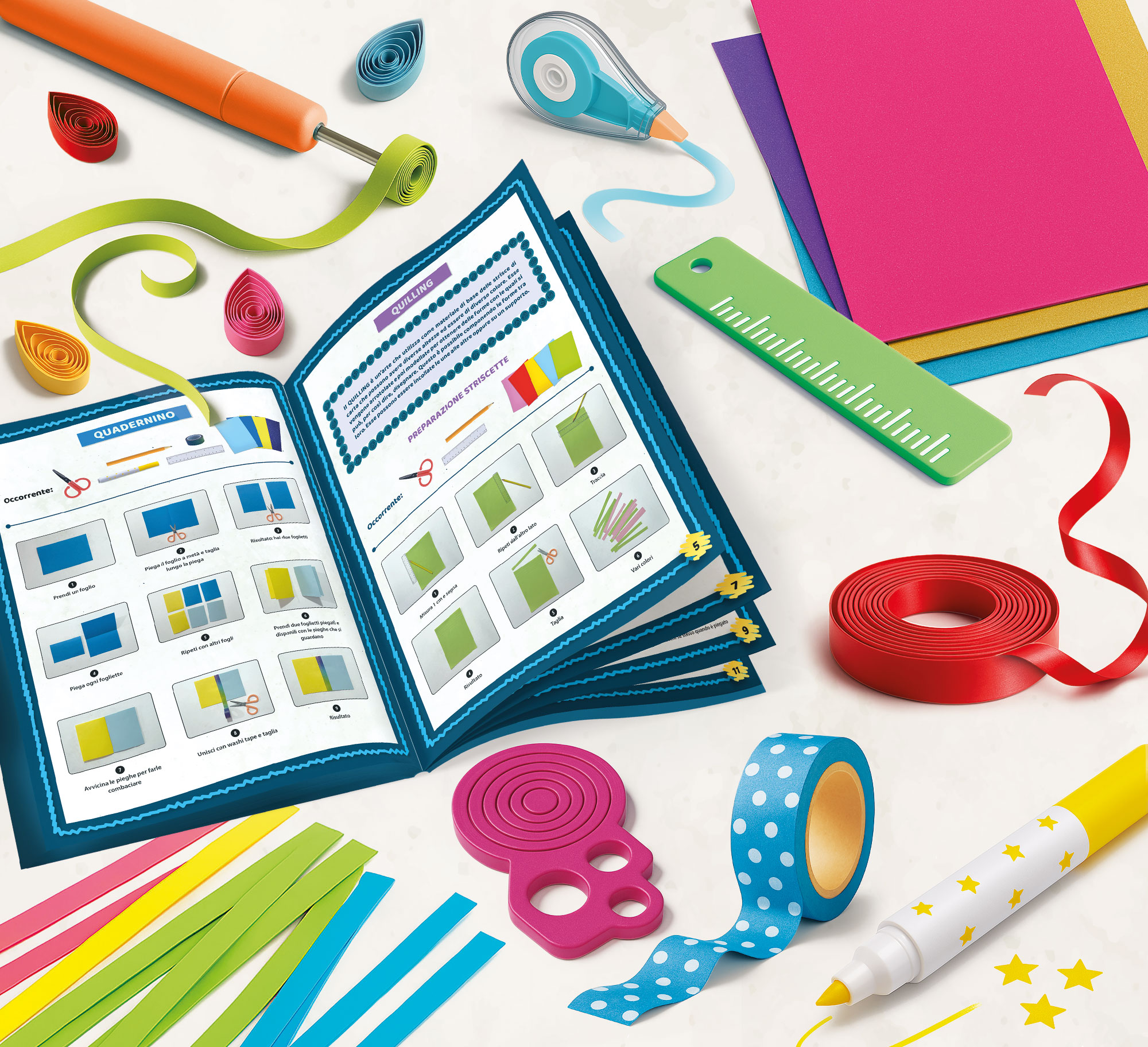 Lisciani I'm a Genius Strips and Create kit creativo quilling