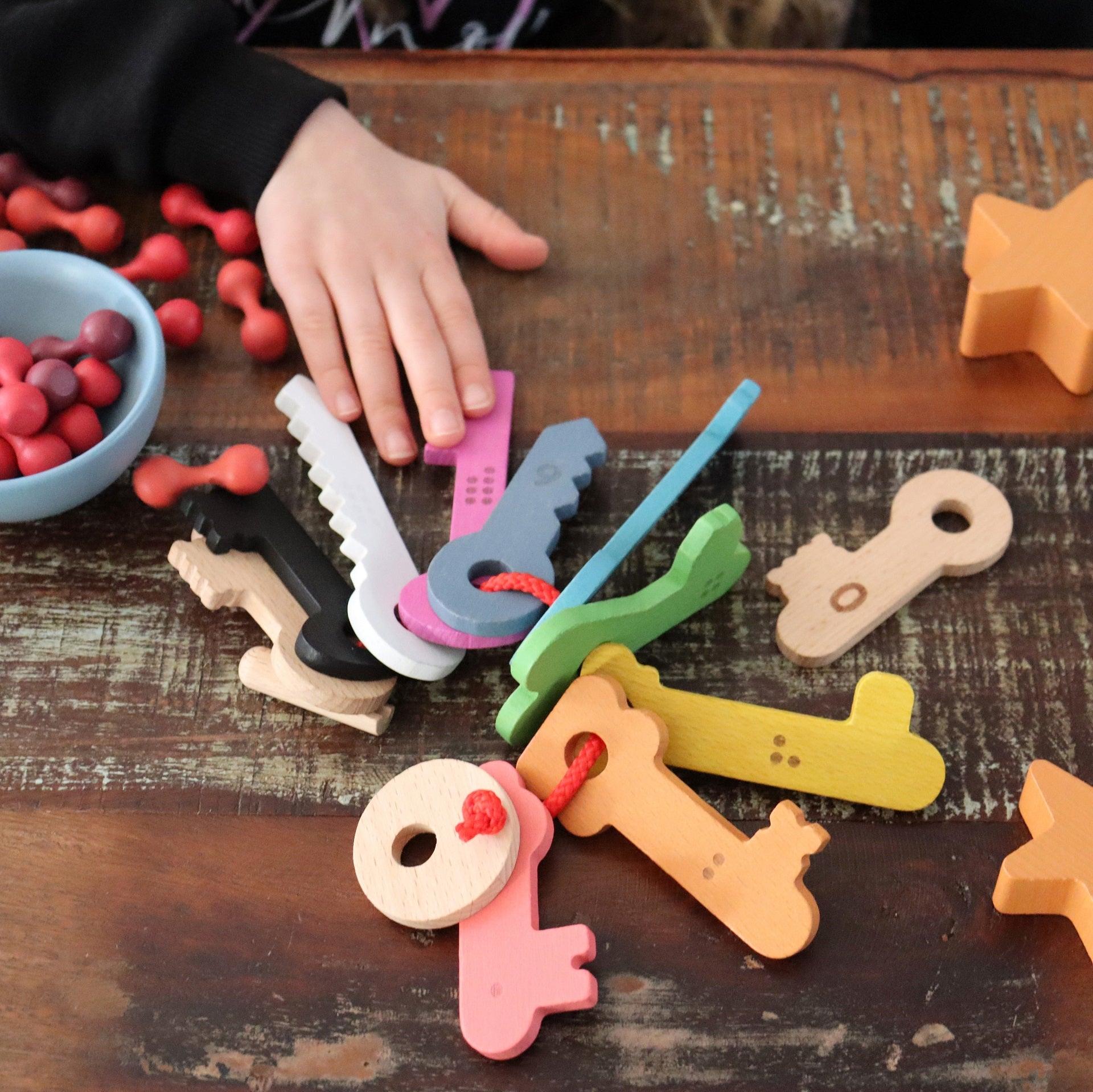 Tickit Rainbow Wooden Keys chiavi legno 0-10 11pz