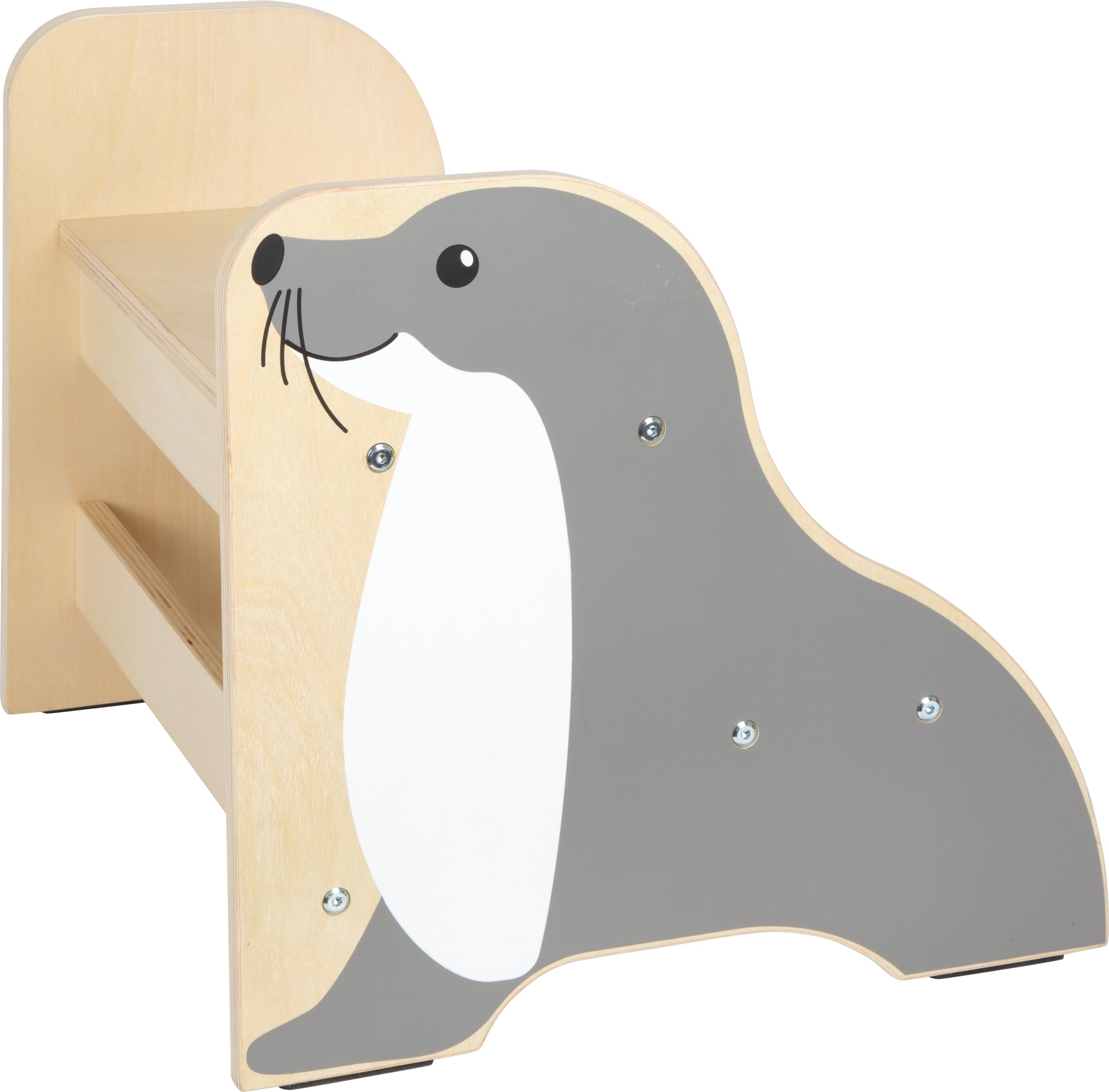smallfoot Wildlife 12669 sgabello legno foca antiscivolo