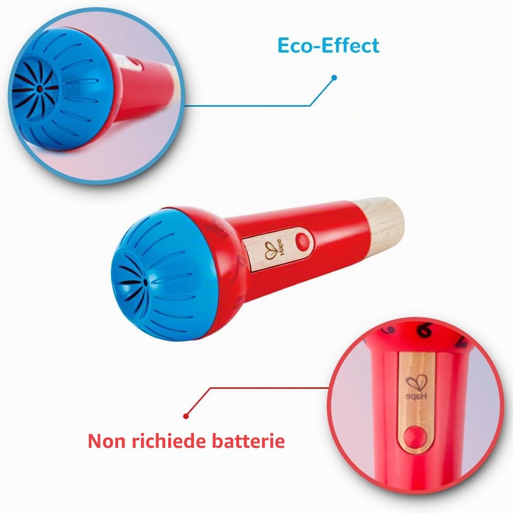 Hape Microfono Eco microfono giocattolo senza batterie