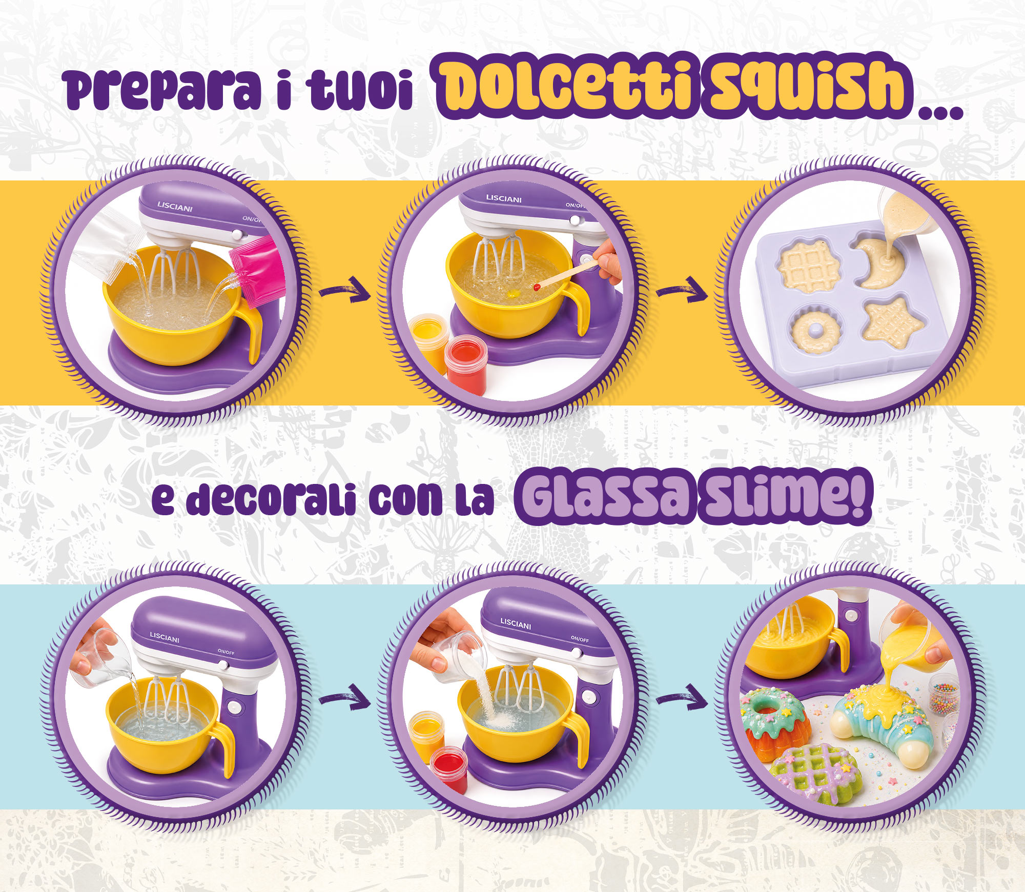 Lisciani Slumi Science Mix e Squish slime dolcetti squishy
