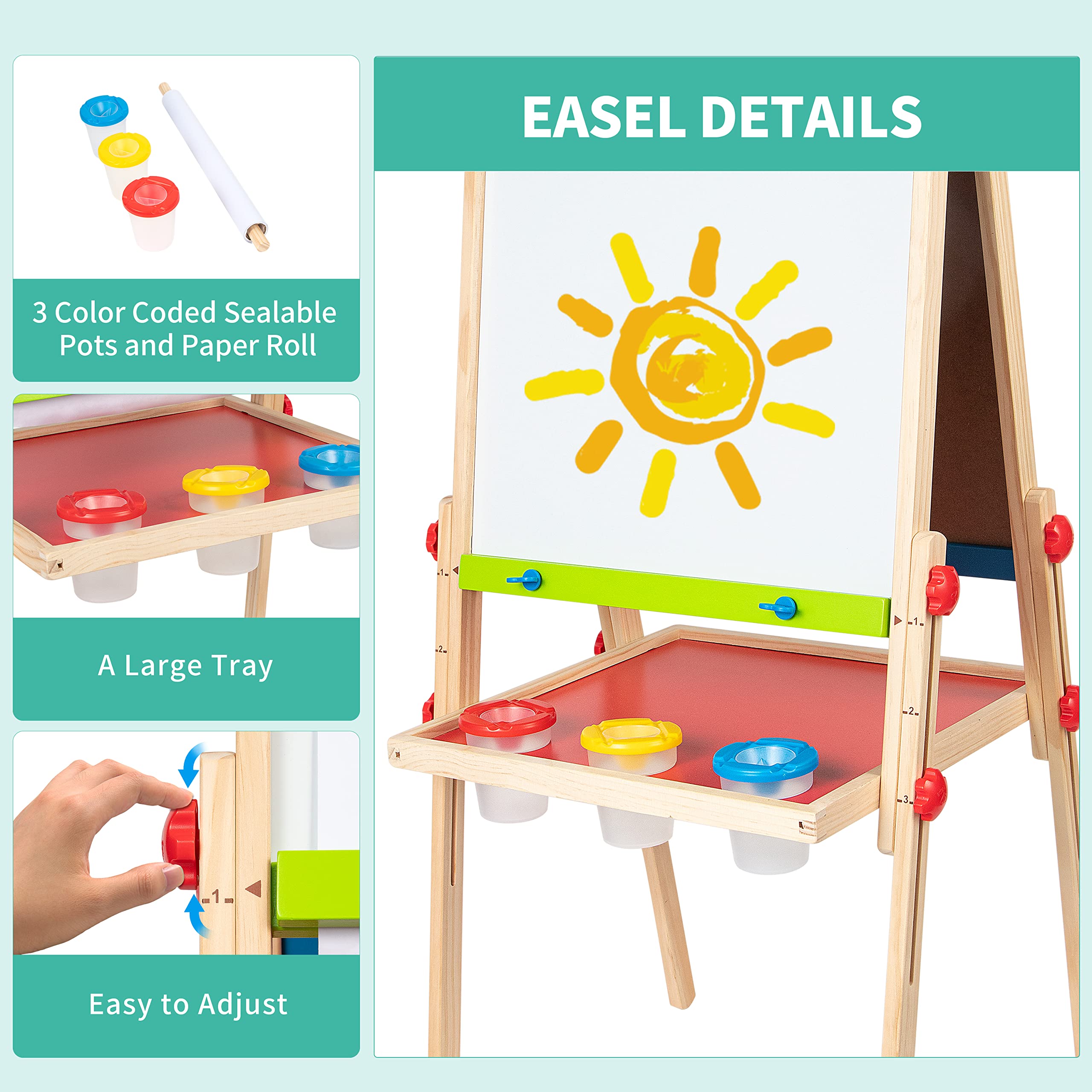 Hape Multiattività lavagna bambini double-face magnetica