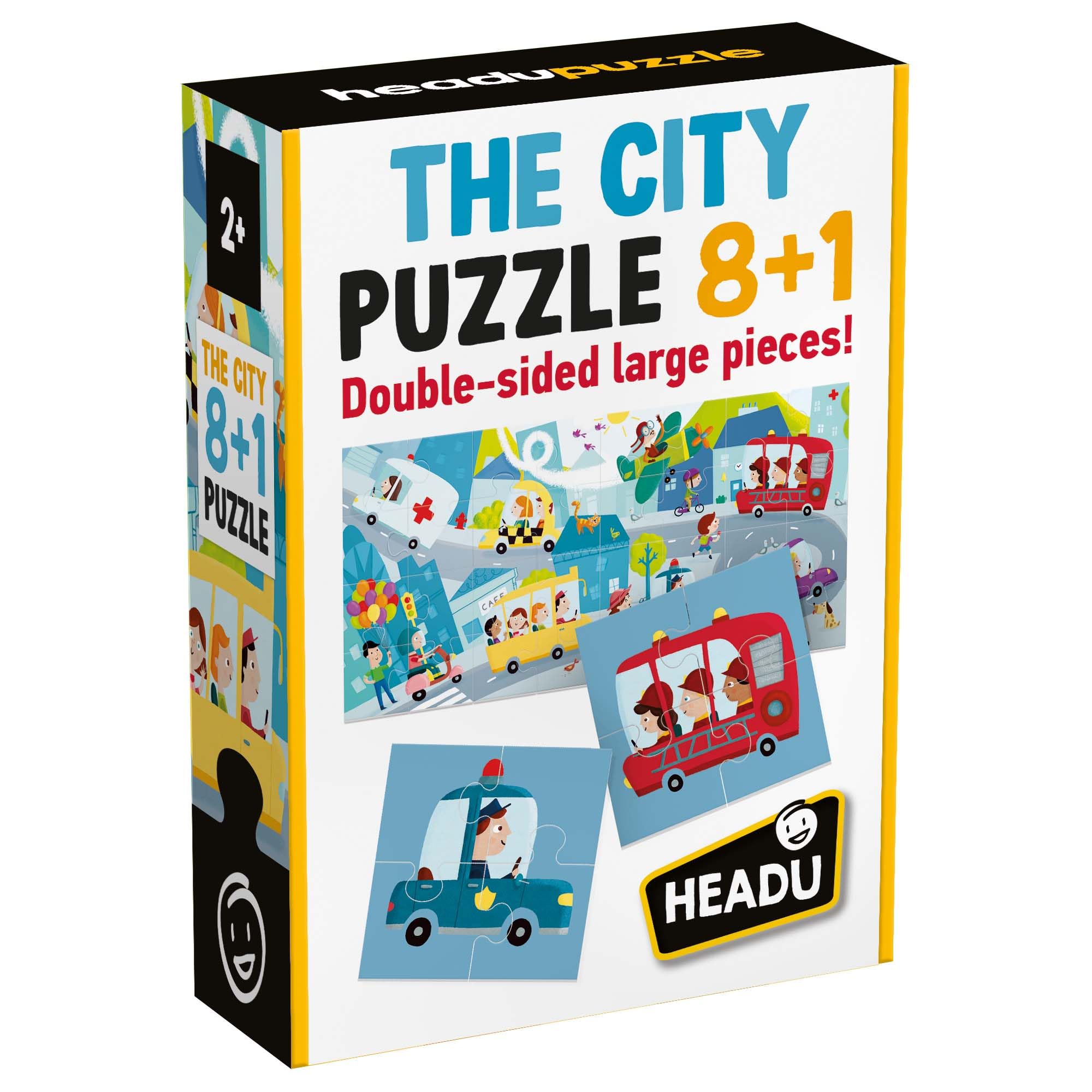 Headu Puzzle 8+1 Dinosaurs puzzle double-face 8 puzzle