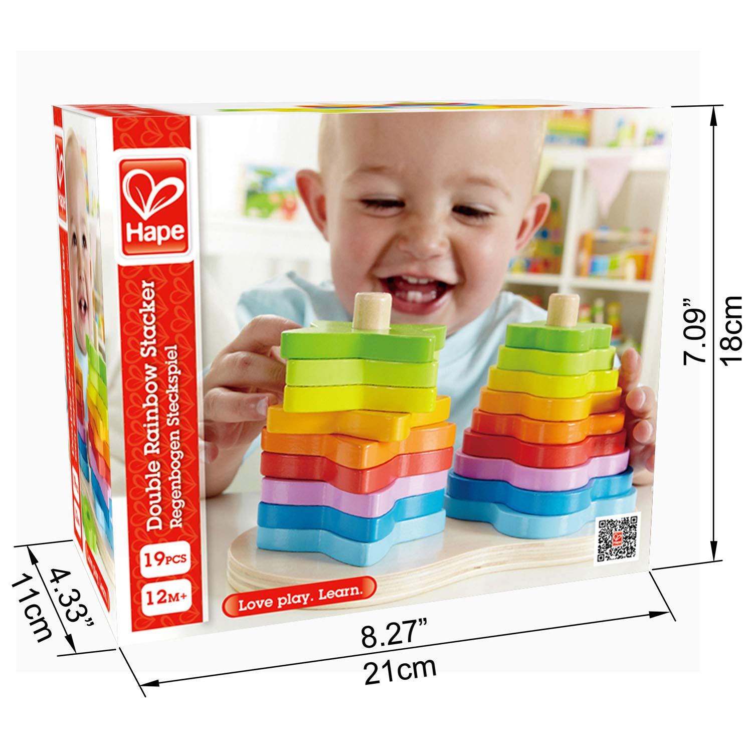 Hape E0406 gioco abilità motorie legno prima infanzia sostenibile