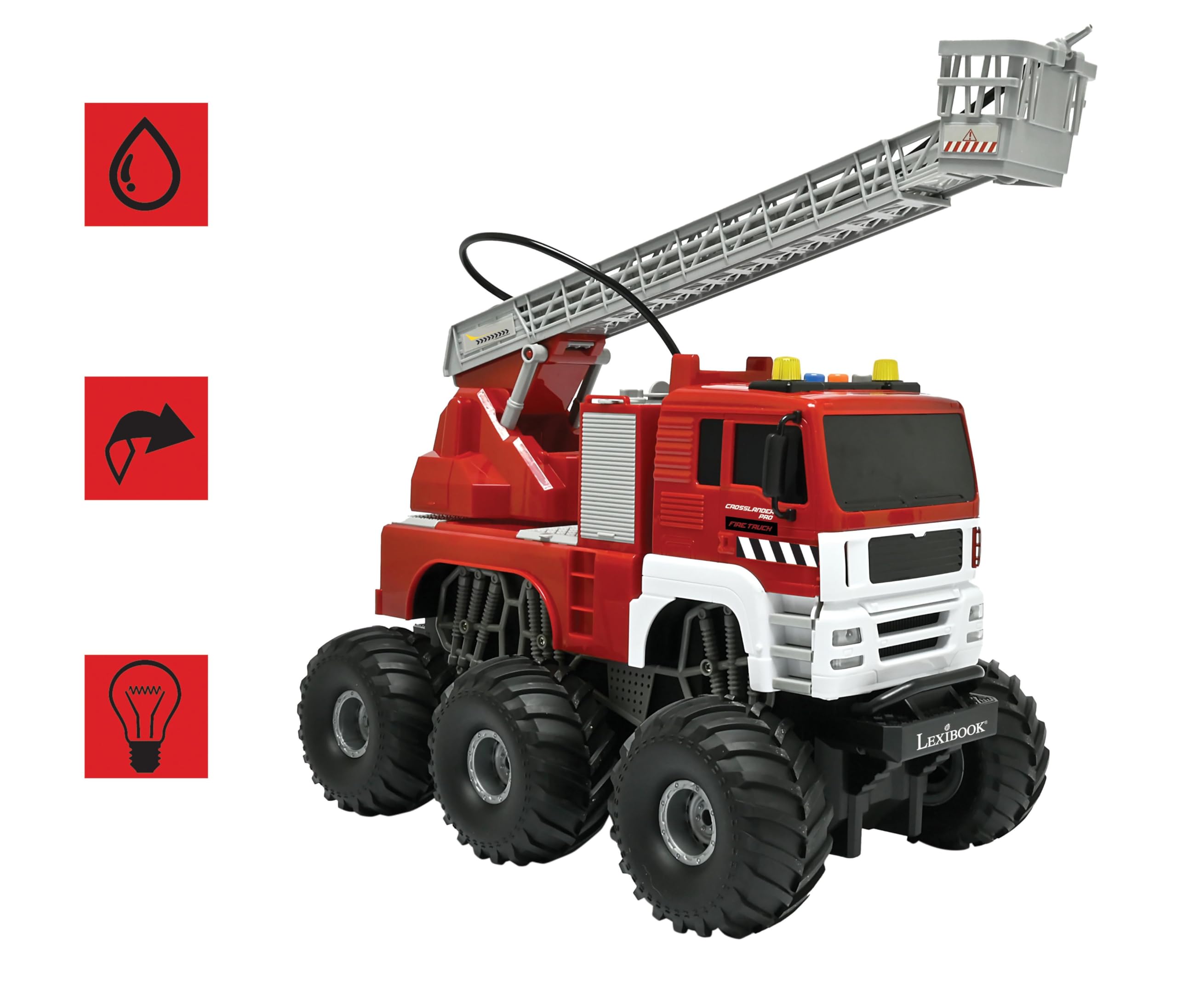 Lexibook Crosslander PRO RCP20LXB camion pompieri RC con acqua