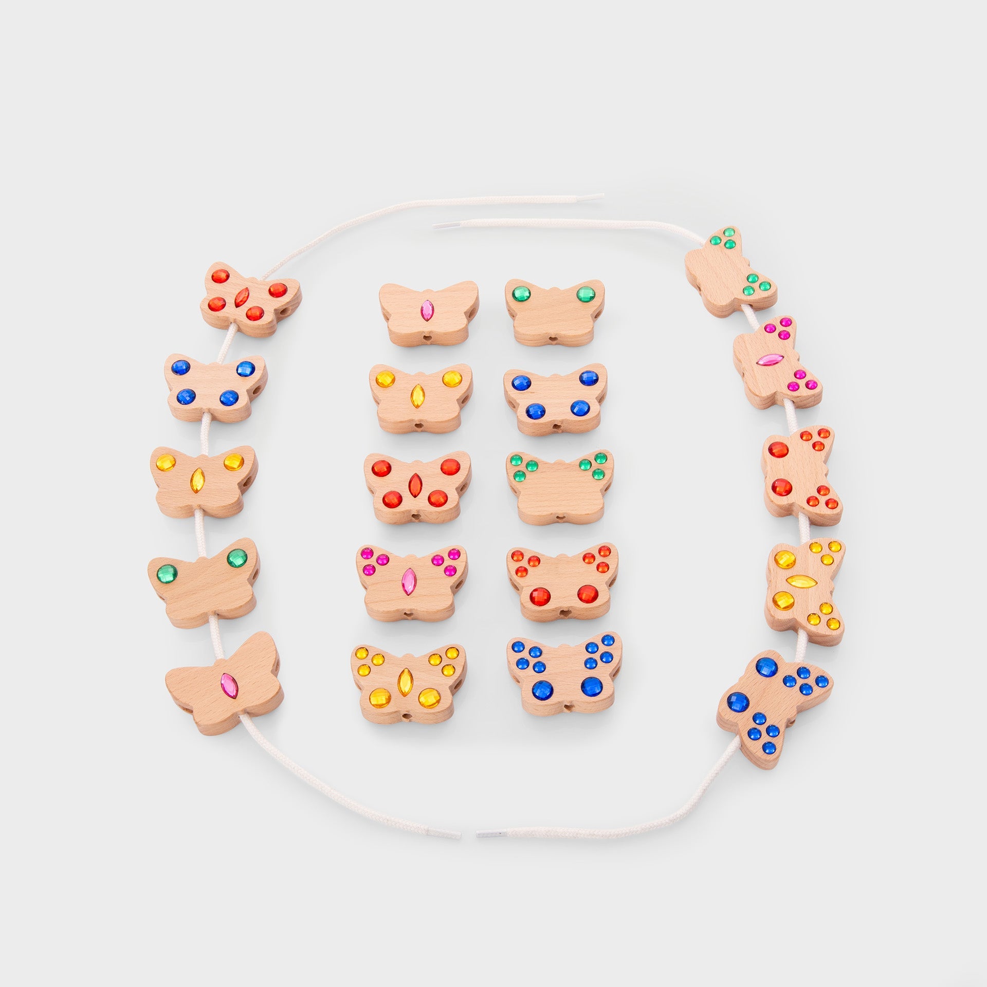 Tickit Butterfly Lacing Jewels farfalle da infilare 20 pezzi