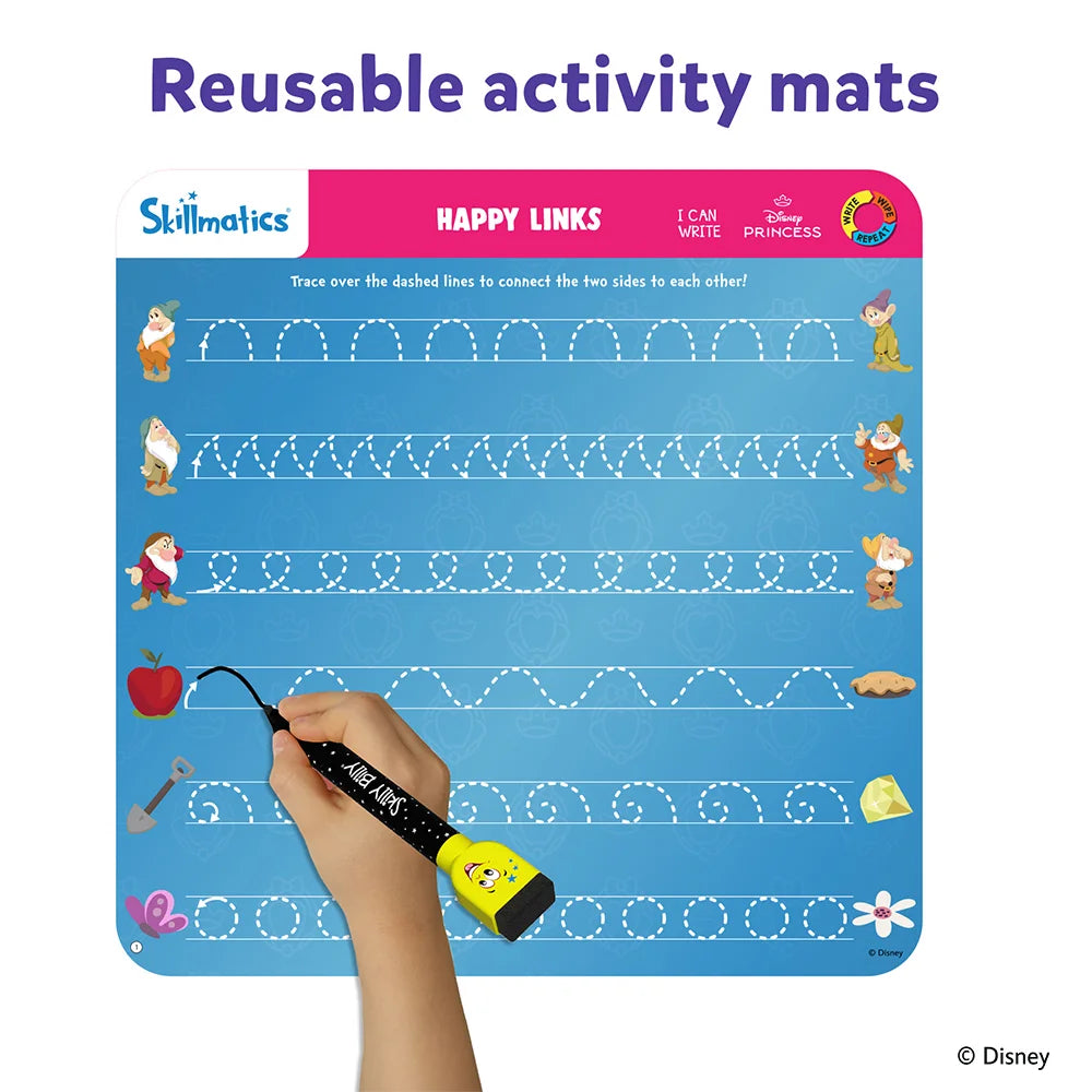 Skillmatics I Can Write Disney Princess schede cancellabili 3-6 anni
