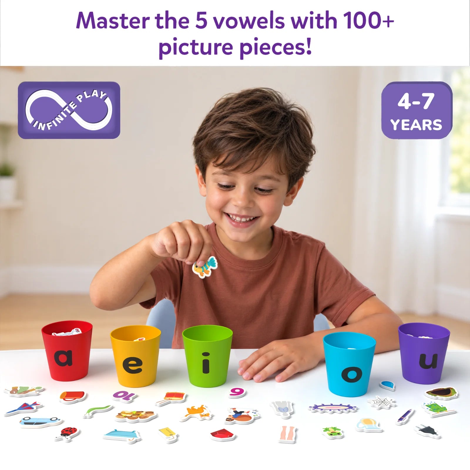 Skillmatics Phonics Sorter gioco vocali inglesi 4-7 anni