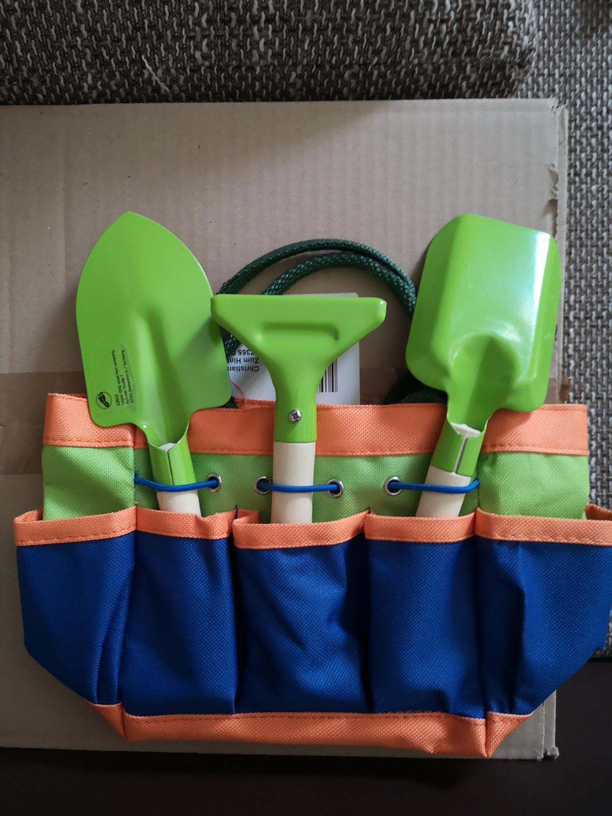 smallfoot 12015 borsa da giardino bambini con attrezzi