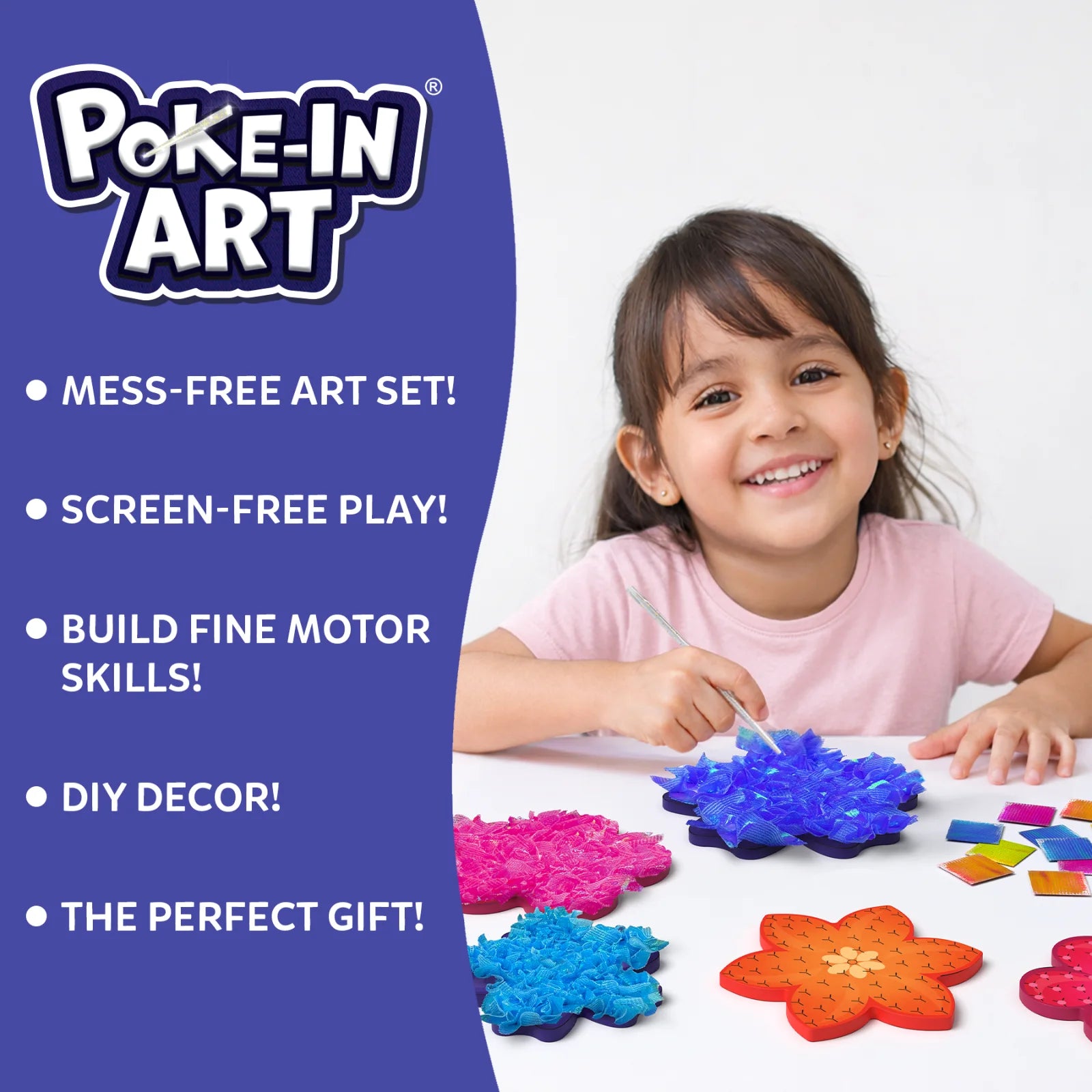 Skillmatics Poke-in Art Flower Bouquet kit creativo fiori senza sporco