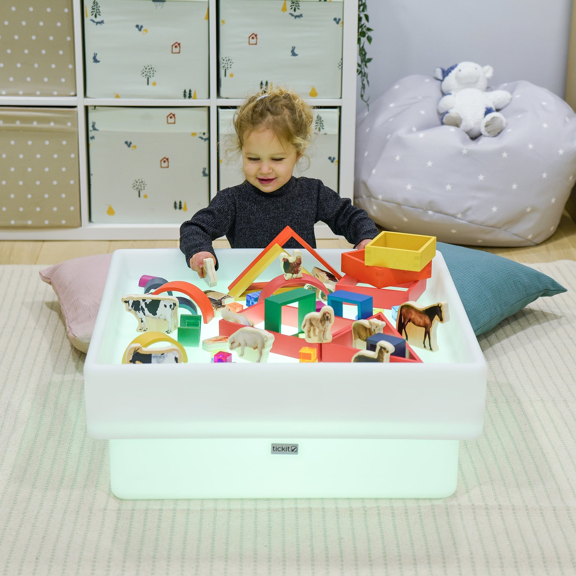 Tickit Discovery Glow Square tavolo luminoso sensoriale