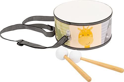 smallfoot 11952 tamburo bambini animali safari legno