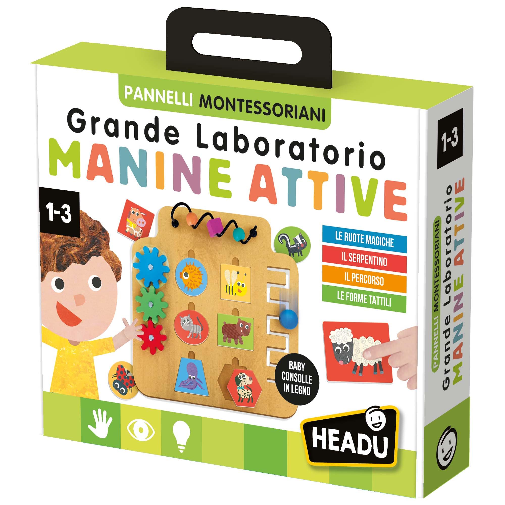 Headu Laboratorio Manine Attive Montessori gioco tattile 1-3 anni