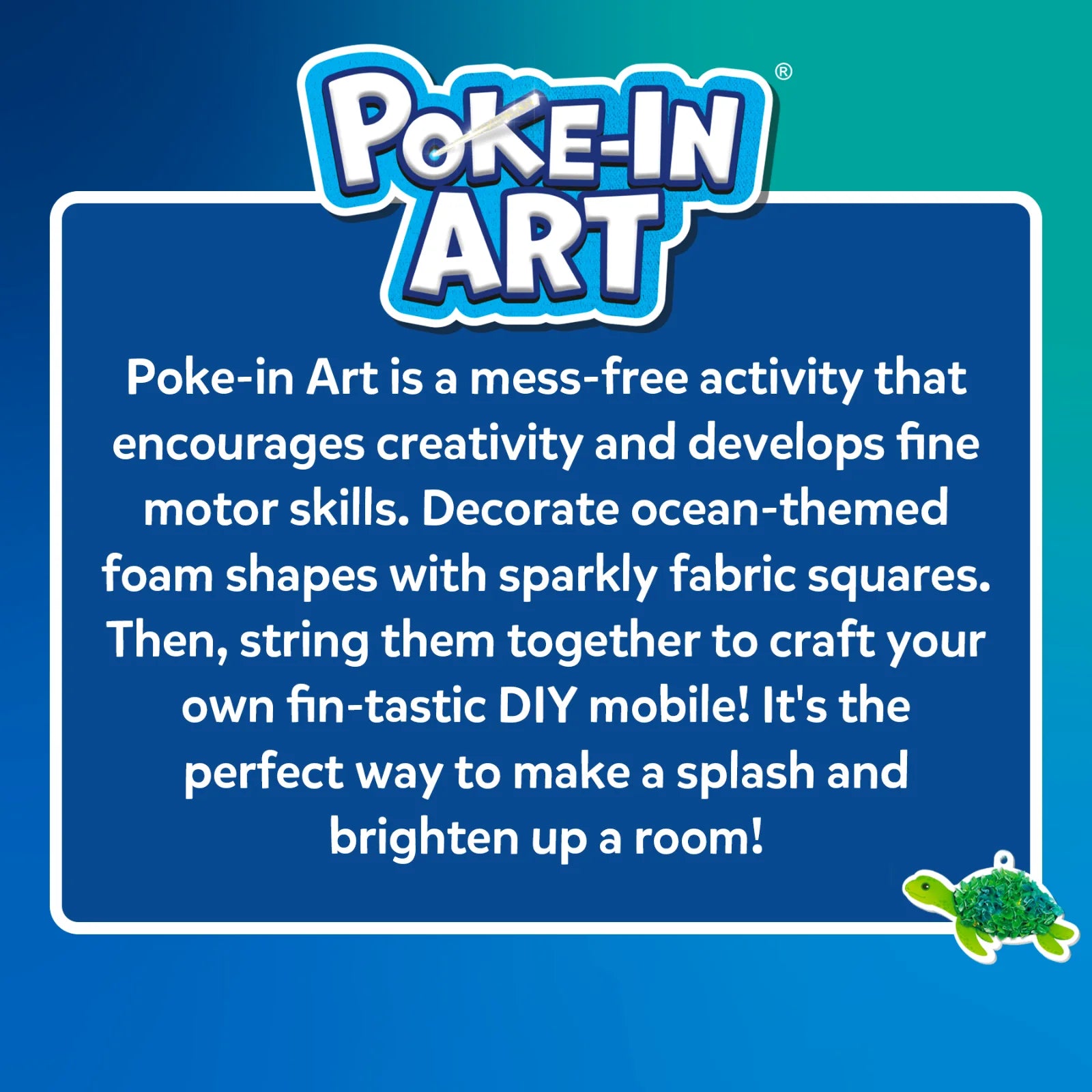 Skillmatics Poke-in Art Underwater Animals kit creativo animali marini
