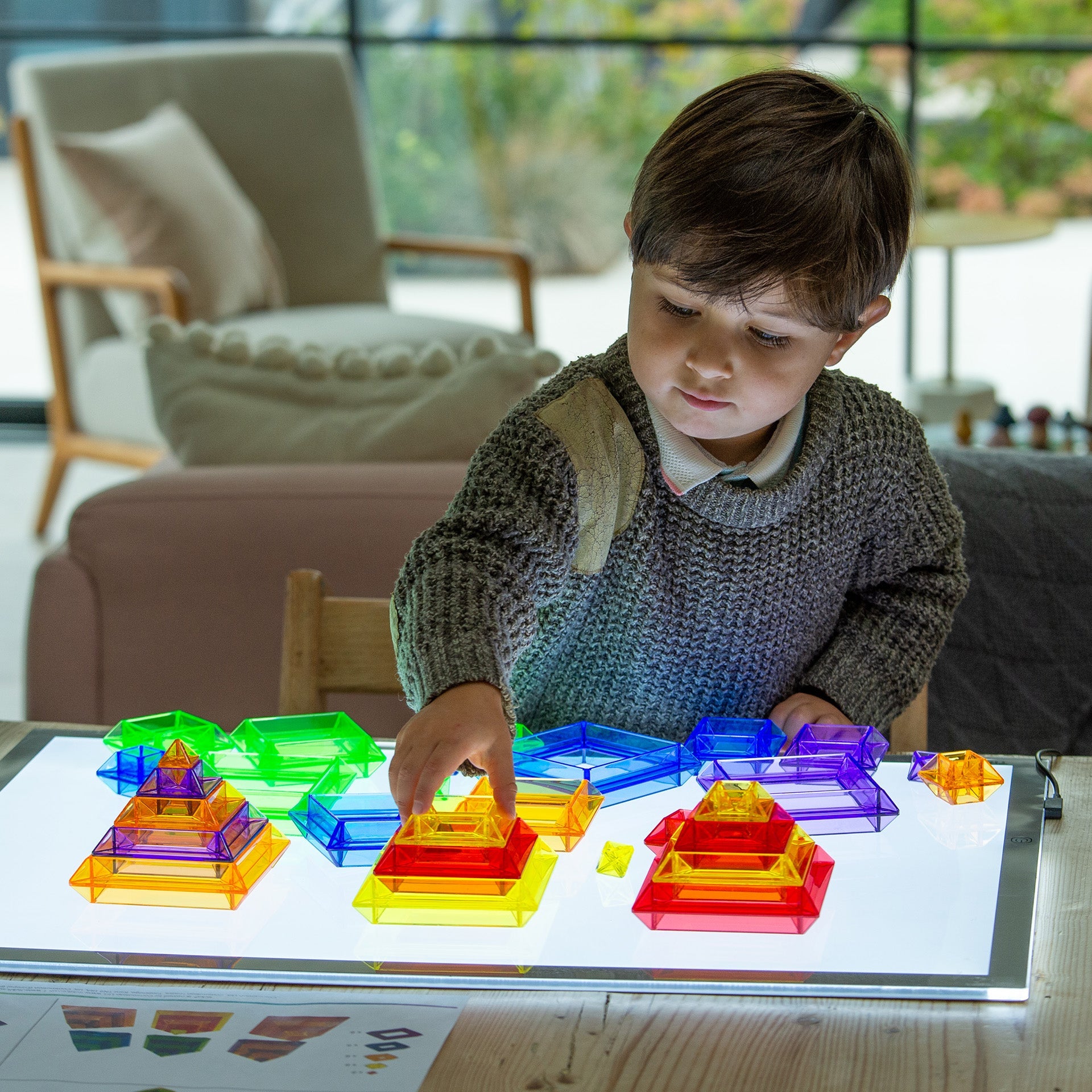 Tickit Translucent Colour Pyramid Builder costruzioni 30 pezzi