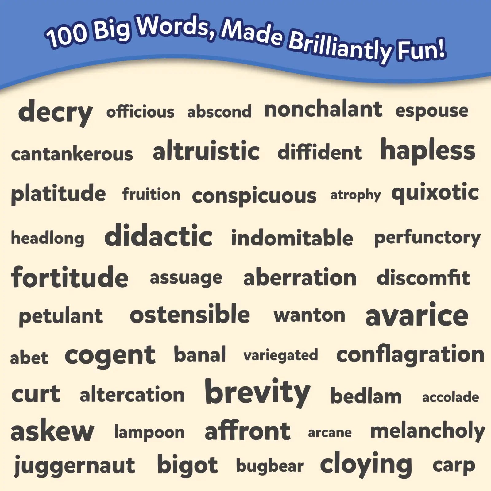 Skillmatics Wordables Level 3 flashcard vocabolario SAT