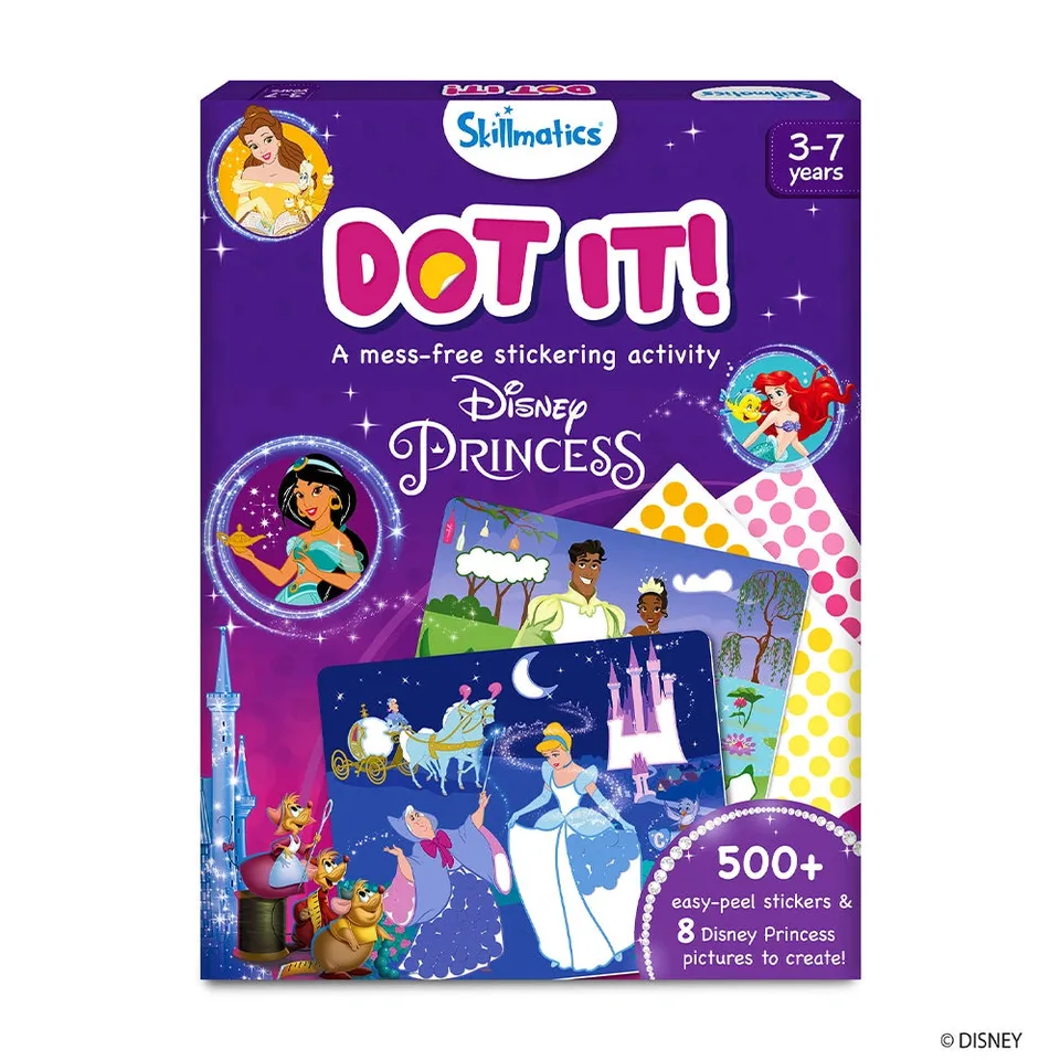 Skillmatics Dot It Disney Princess kit adesivi 500 stickers