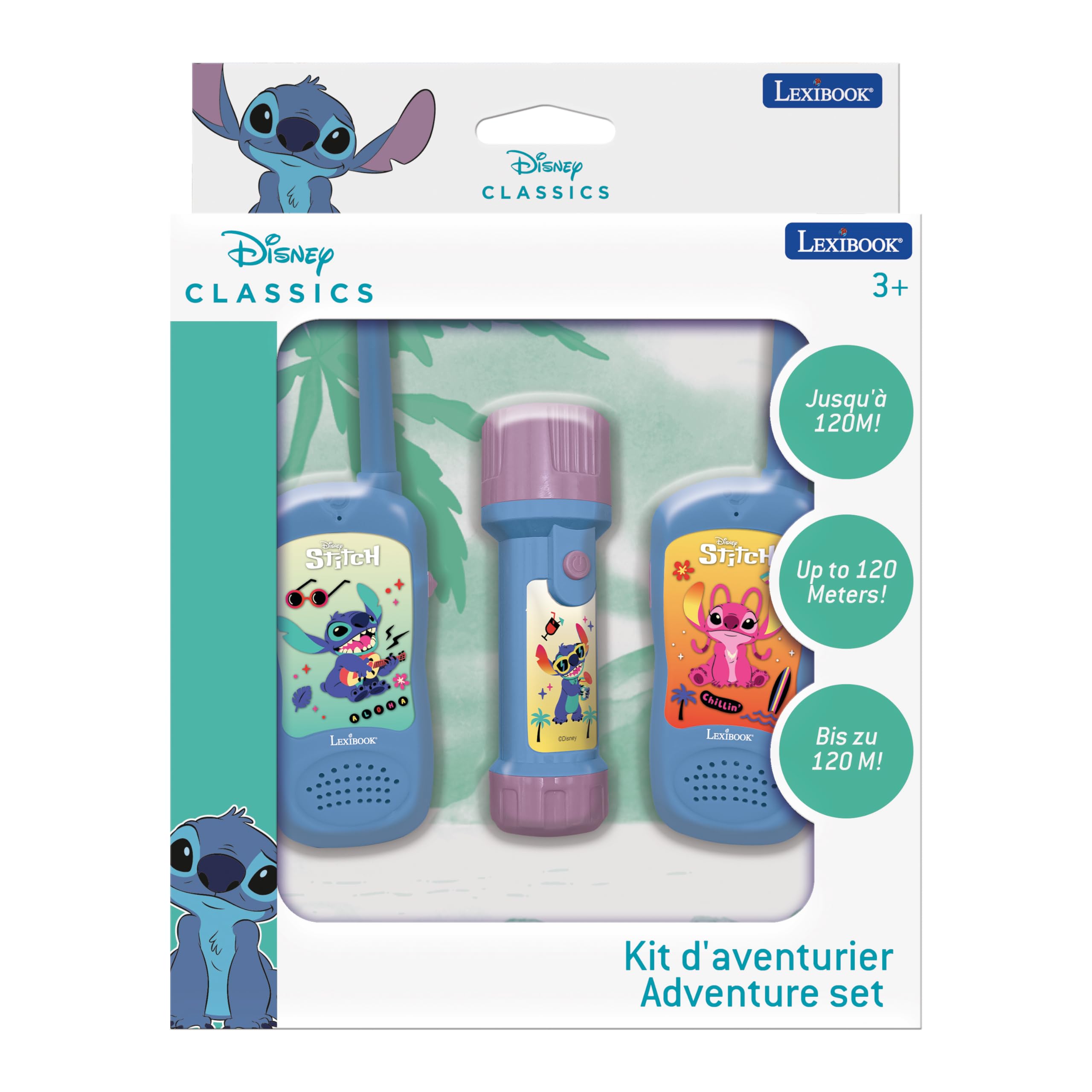 Lexibook Stitch RPTW10D kit walkie talkie blu 120 m