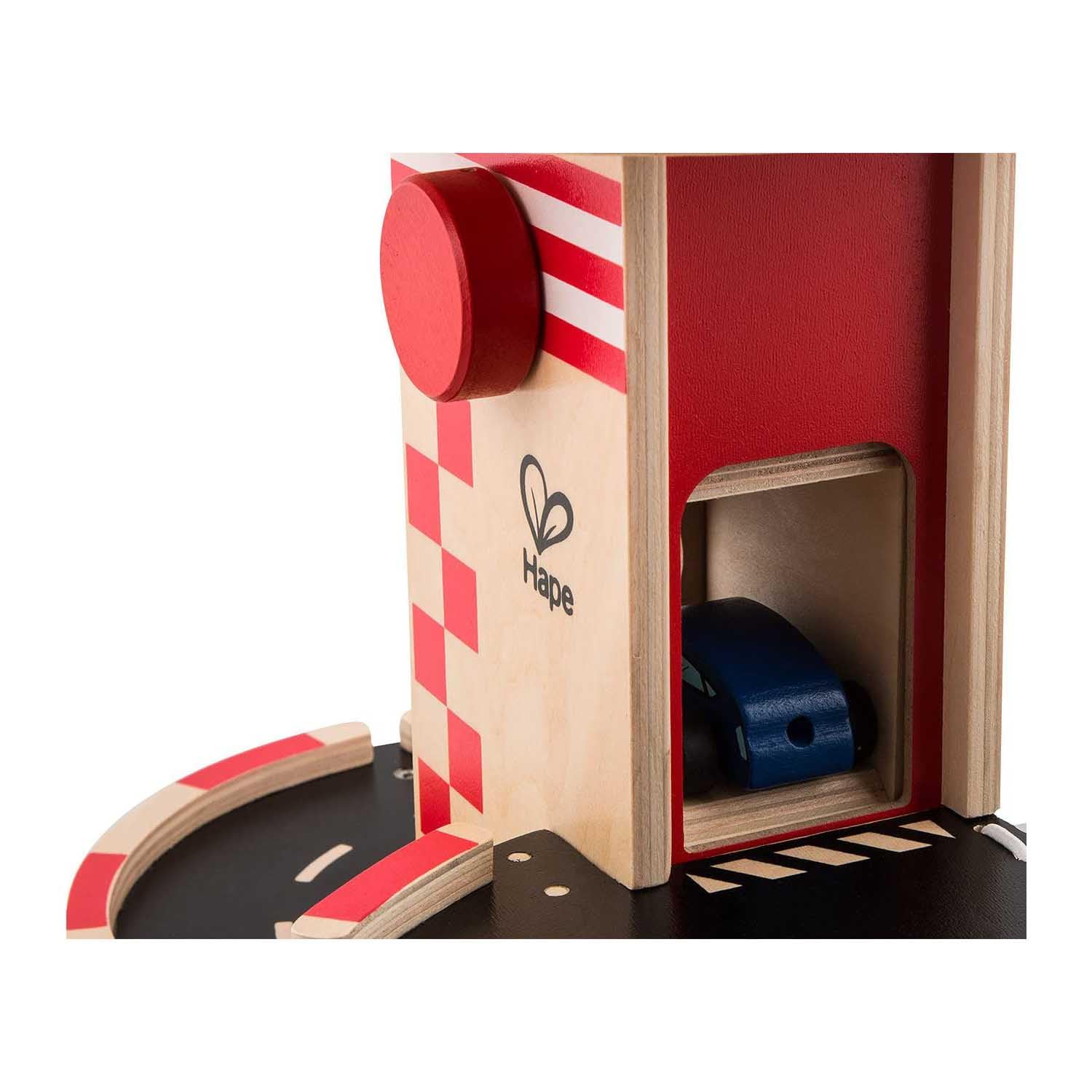Hape Garage Legno 4 piani rampa auto elicottero