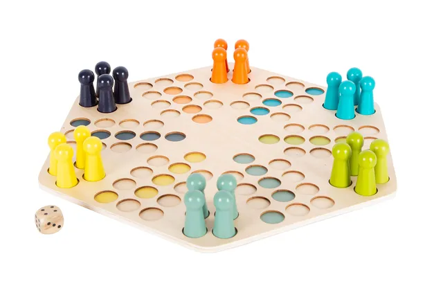 small foot 1800 ludo gioco da tavolo legno 6 giocatori