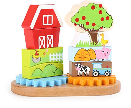 smallfoot 10051 Fattoria puzzle incastro legno motricità