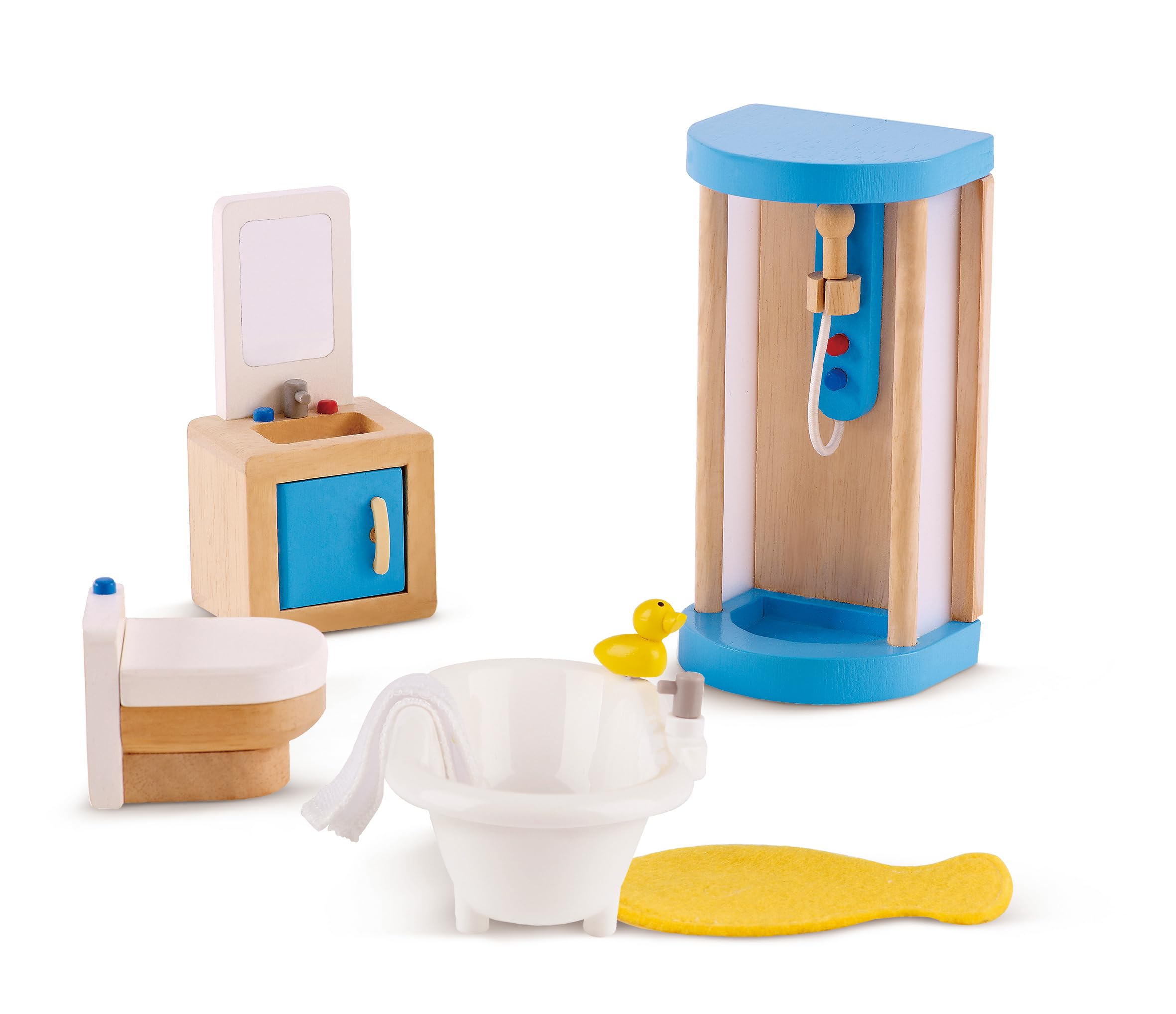 Hape Bagno con Doccia Mobili Casa Bambole Legno