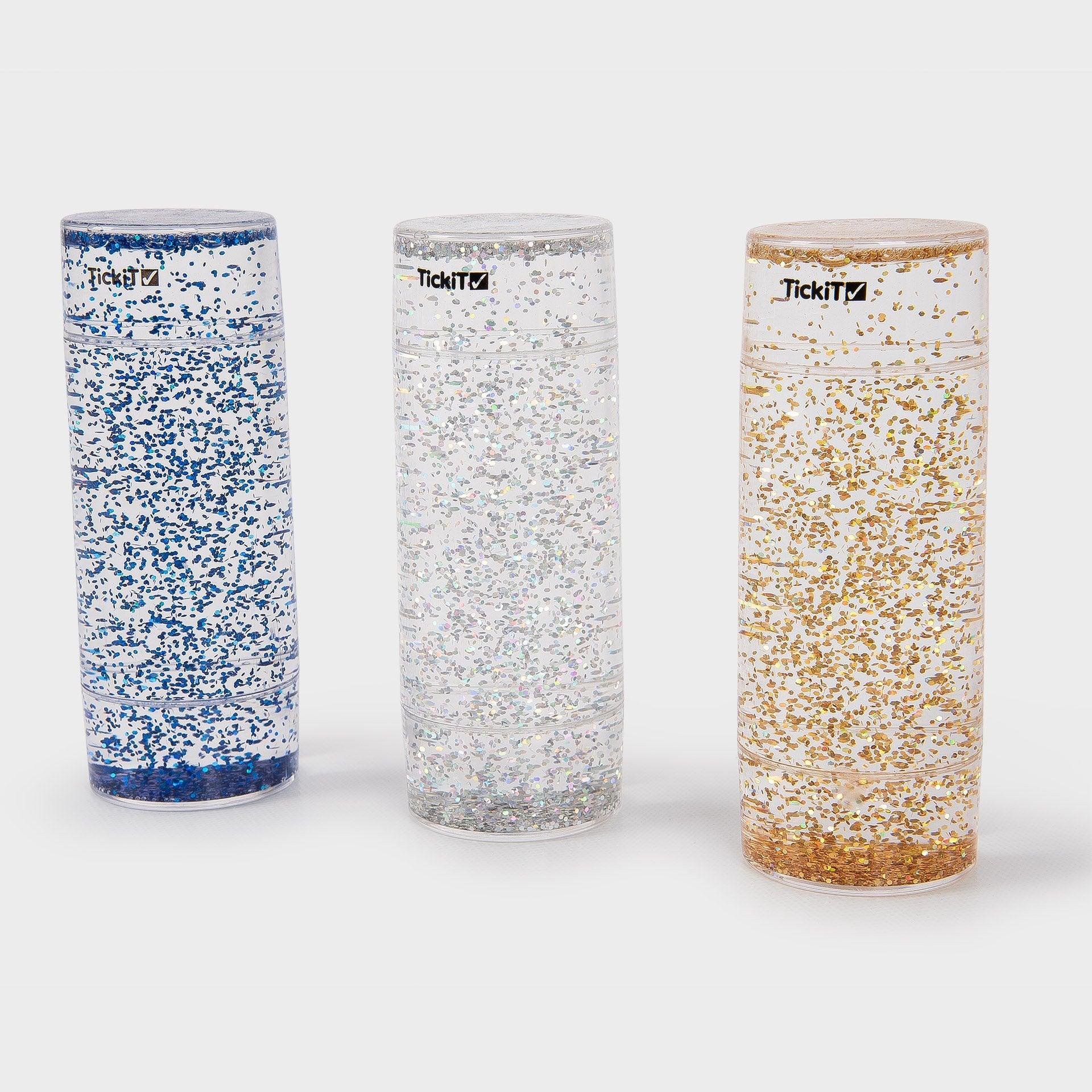 Tickit Sensory Glitter Storm Set shaker sensoriali 3 pezzi glitter
