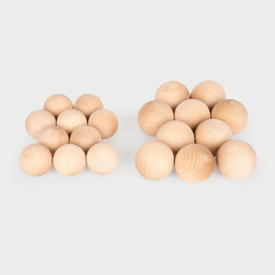 Tickit Natural Wooden palline legno 5 cm 10 pezzi