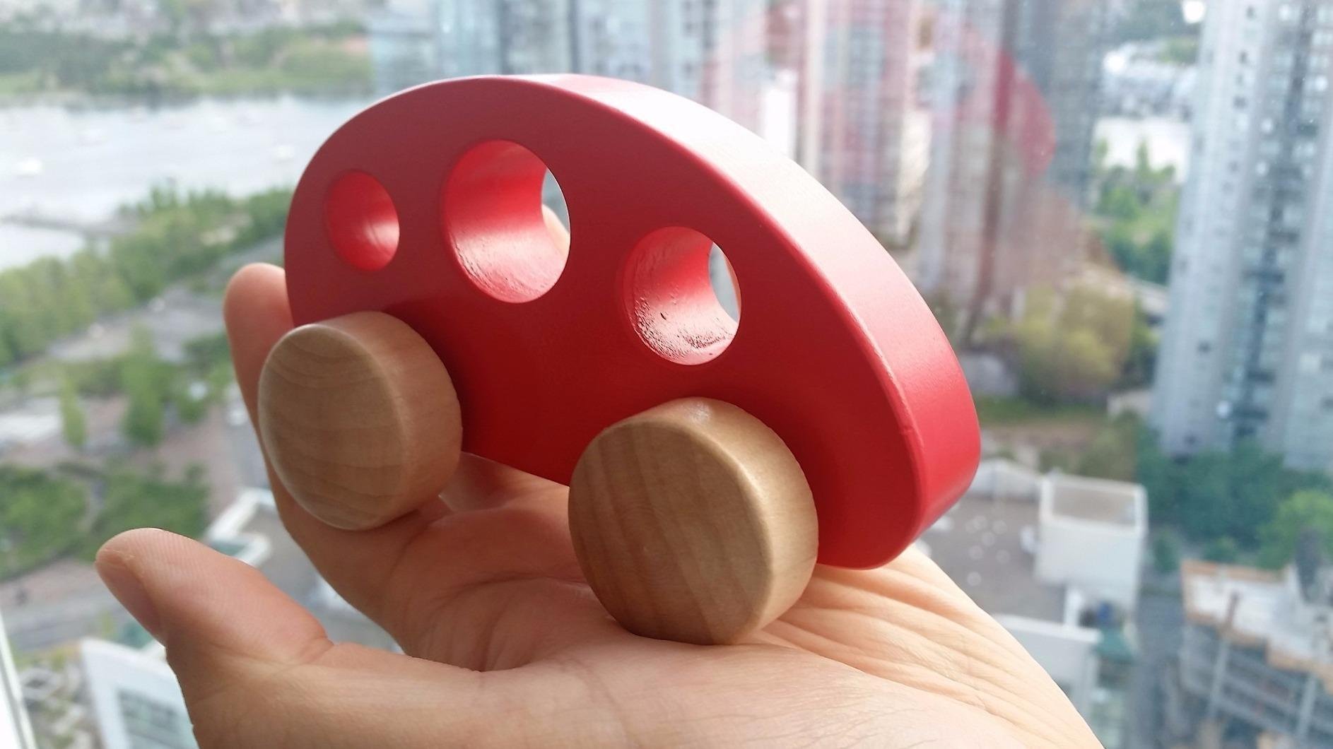 Hape E0052 Mini Furgone Auto Legno Rosso