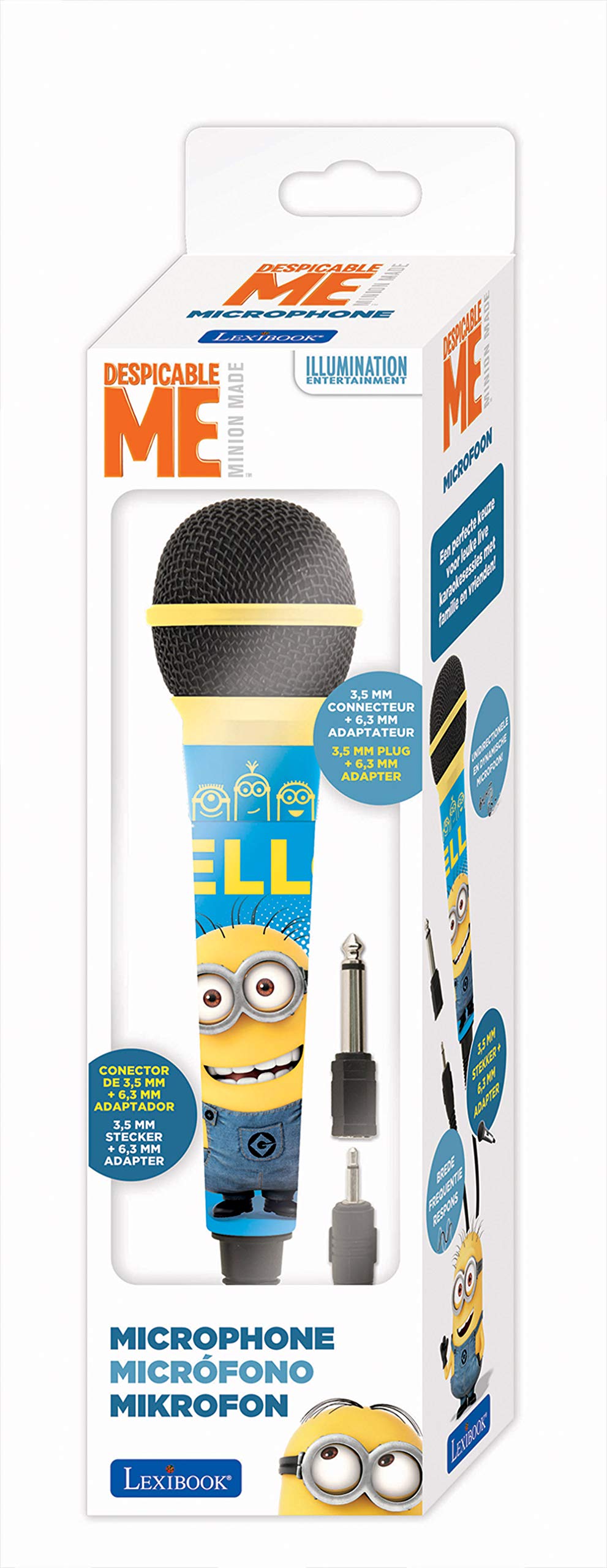 Lexibook Minions MIC100DES microfono karaoke bambini blu giallo