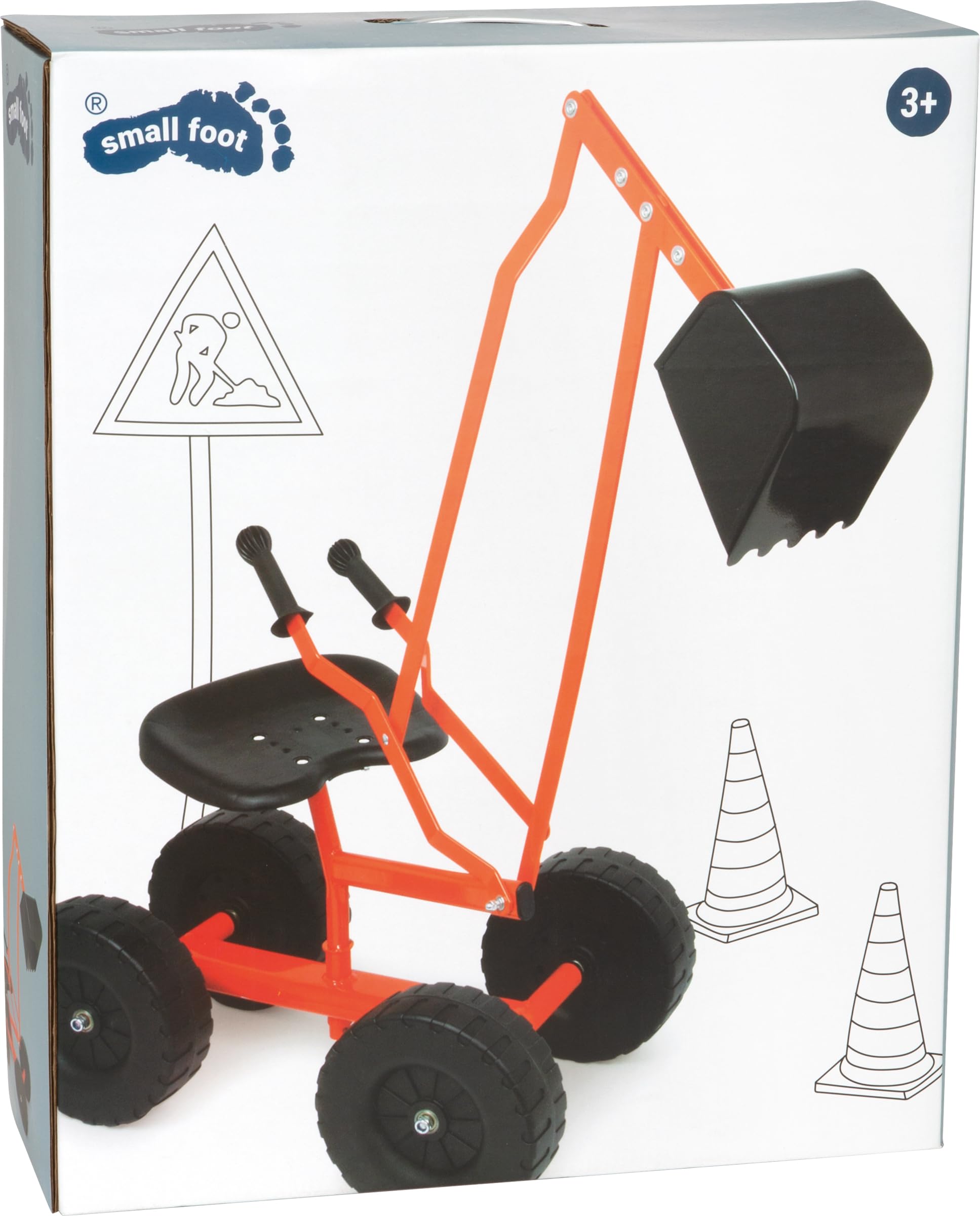 smallfoot escavatore con ruote ruspa sabbia metallo 360°
