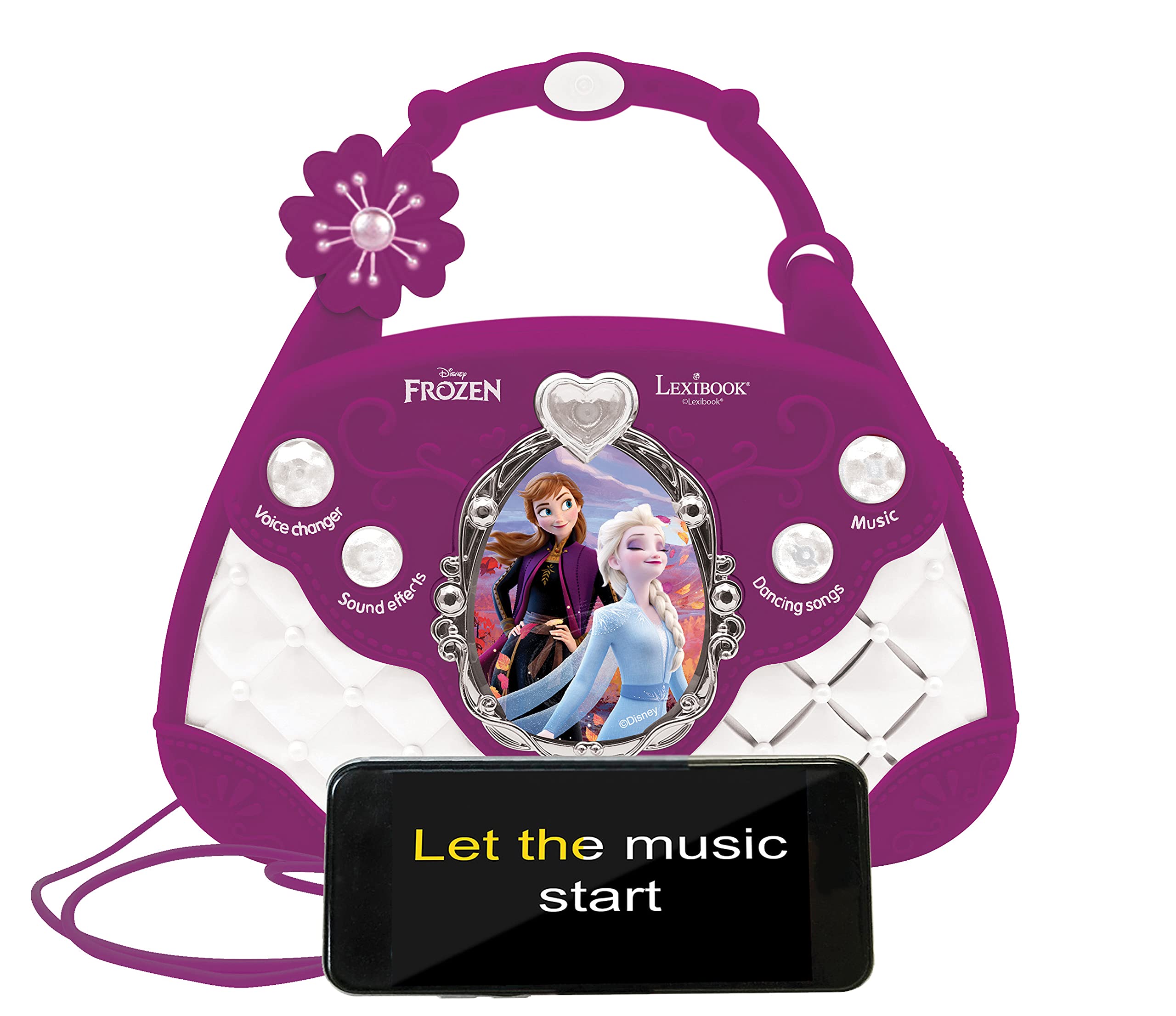 Lexibook Frozen K102FZ borsa karaoke con microfono