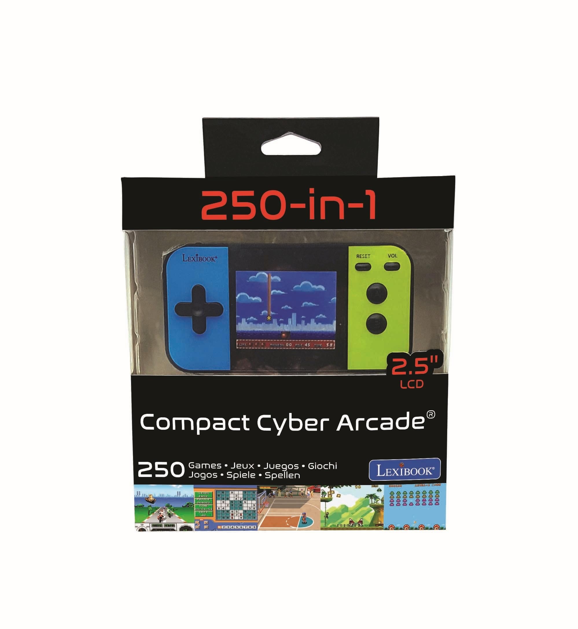 Lexibook Compact Cyber Arcade JL2377LXB console portatile 250 giochi