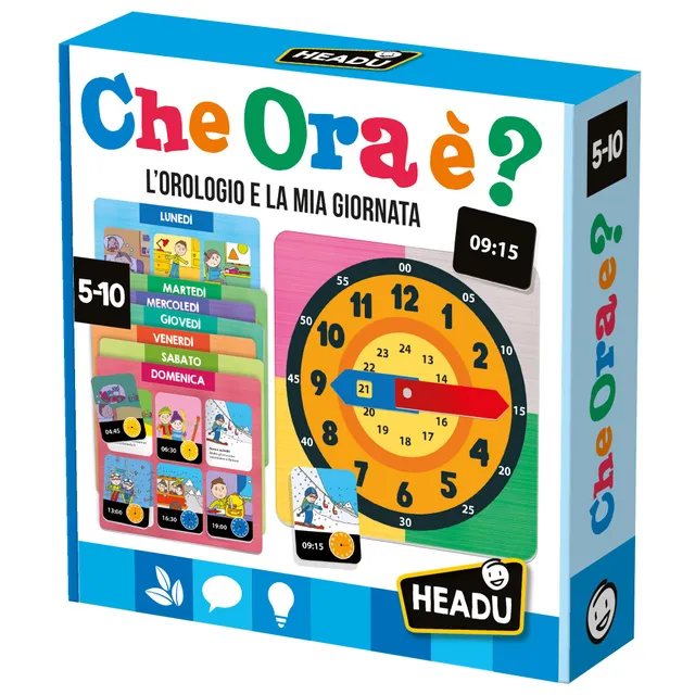 Headu Che Ora È IT57588 gioco educativo orologio 5-10 anni