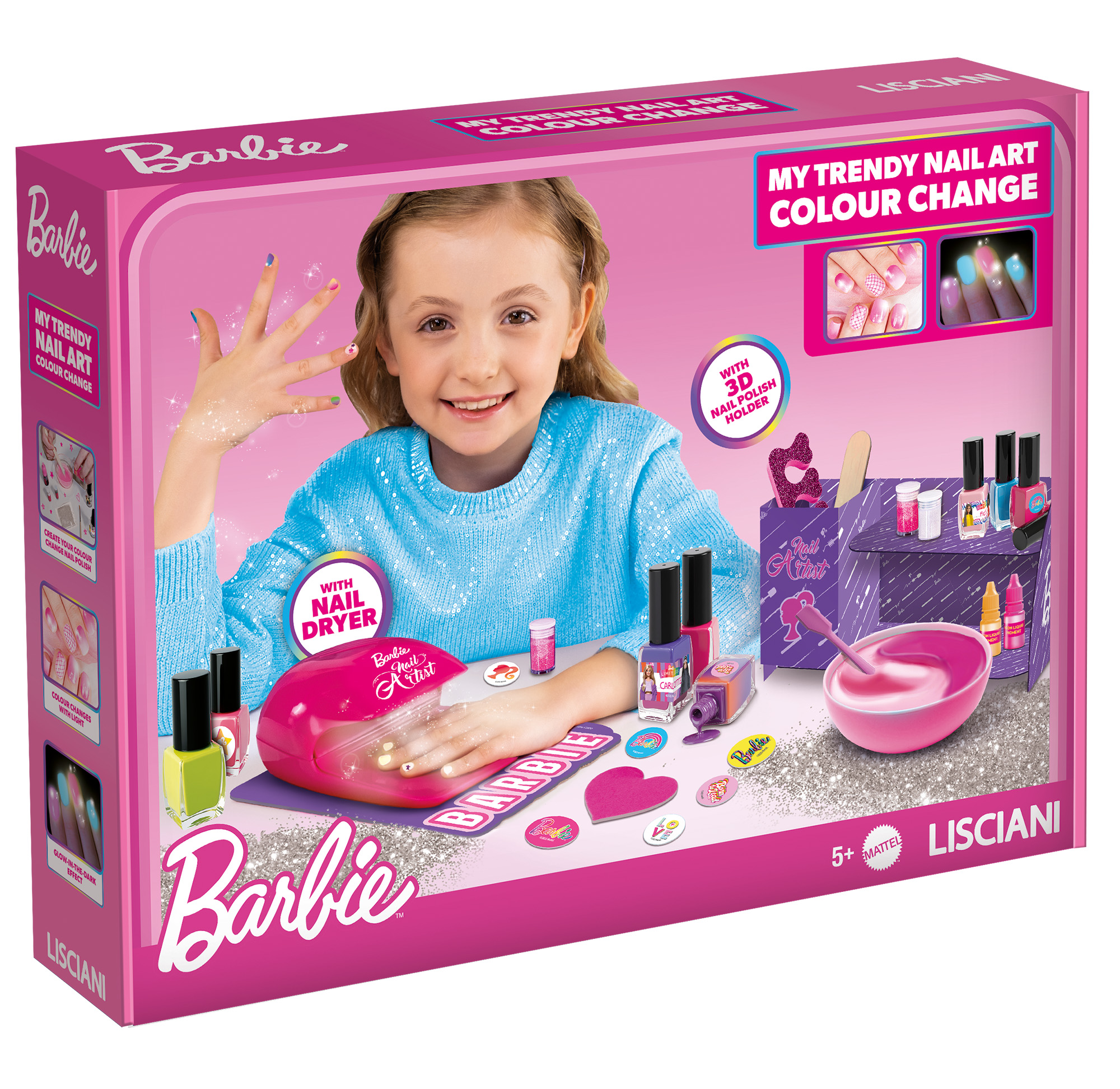 Lisciani Barbie My Trendy Nail Art Colour Change smalti